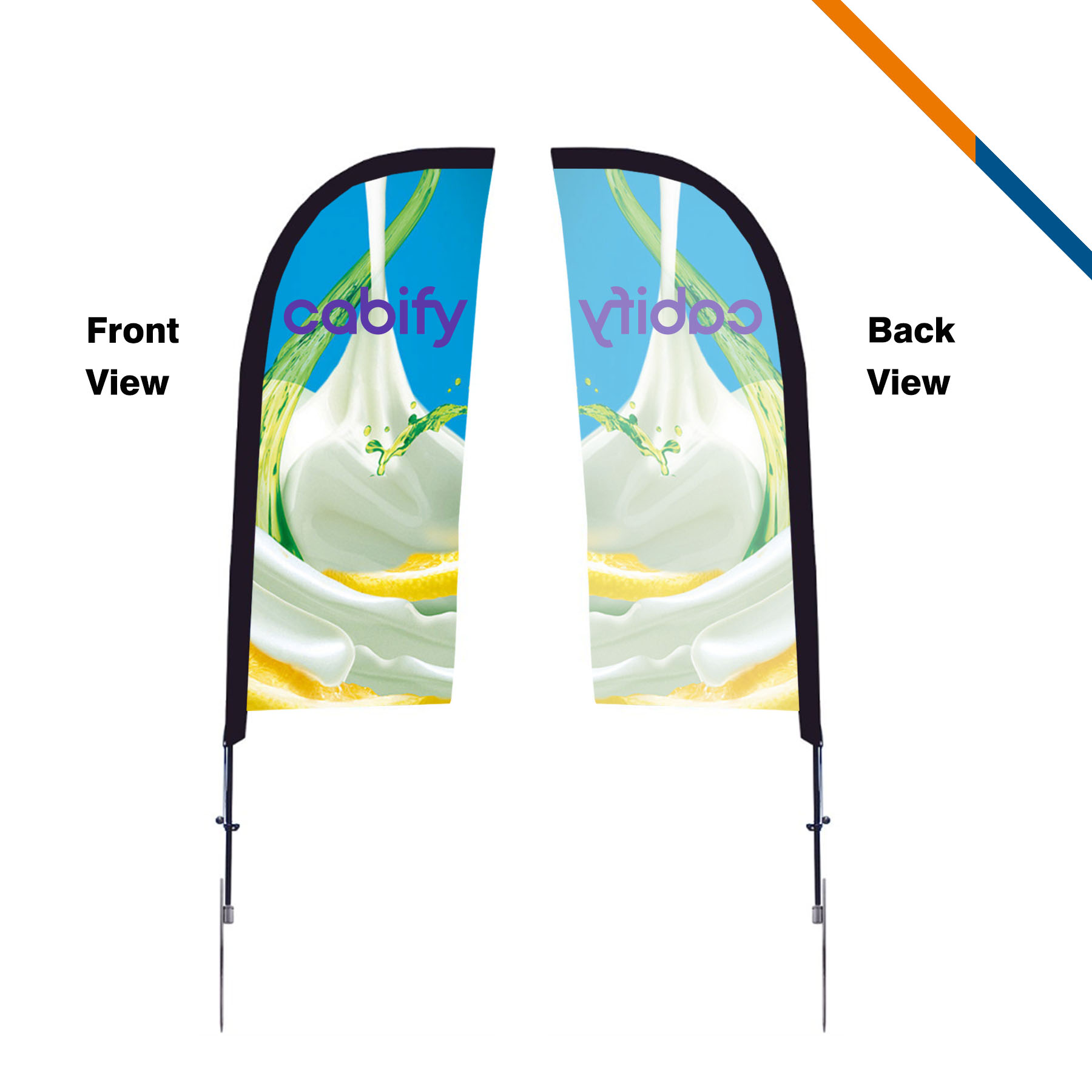 7' Pisces Single-Sided Straight Flag 6