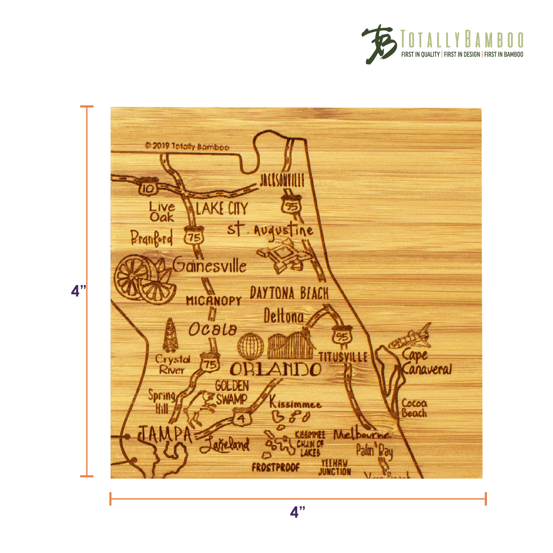 Florida Puzzle Coaster Set 10