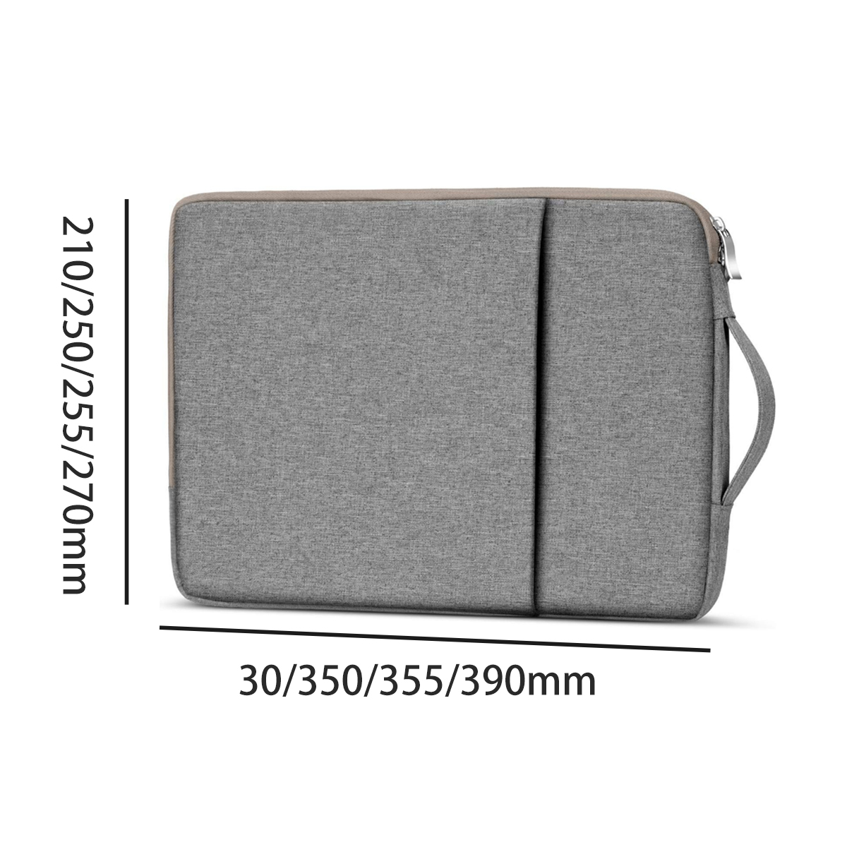 15.6 Inch Laptop Tablet Sleeve with Zipper Closure 6