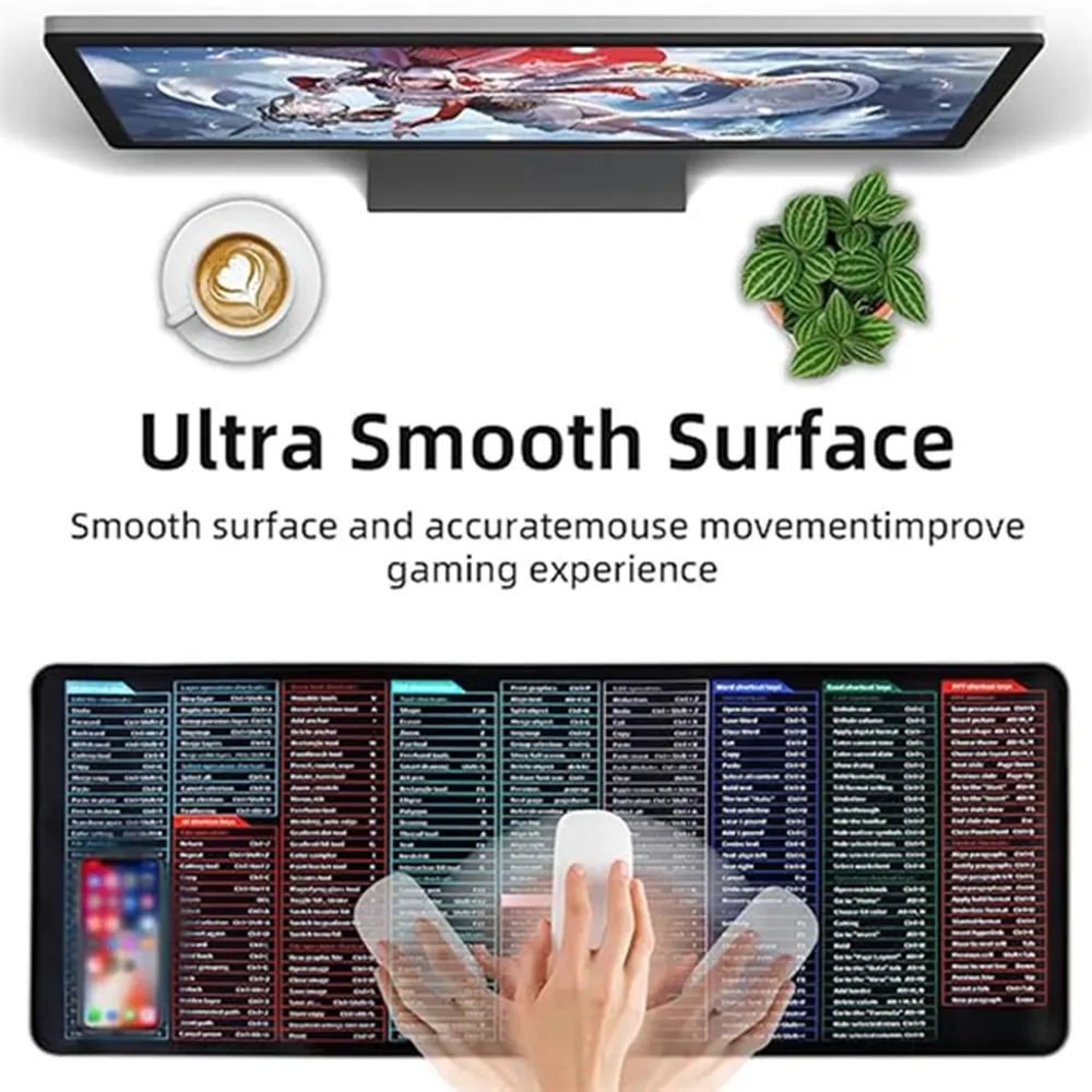 Large Shortcut Keys Extended Mouse Pad 6