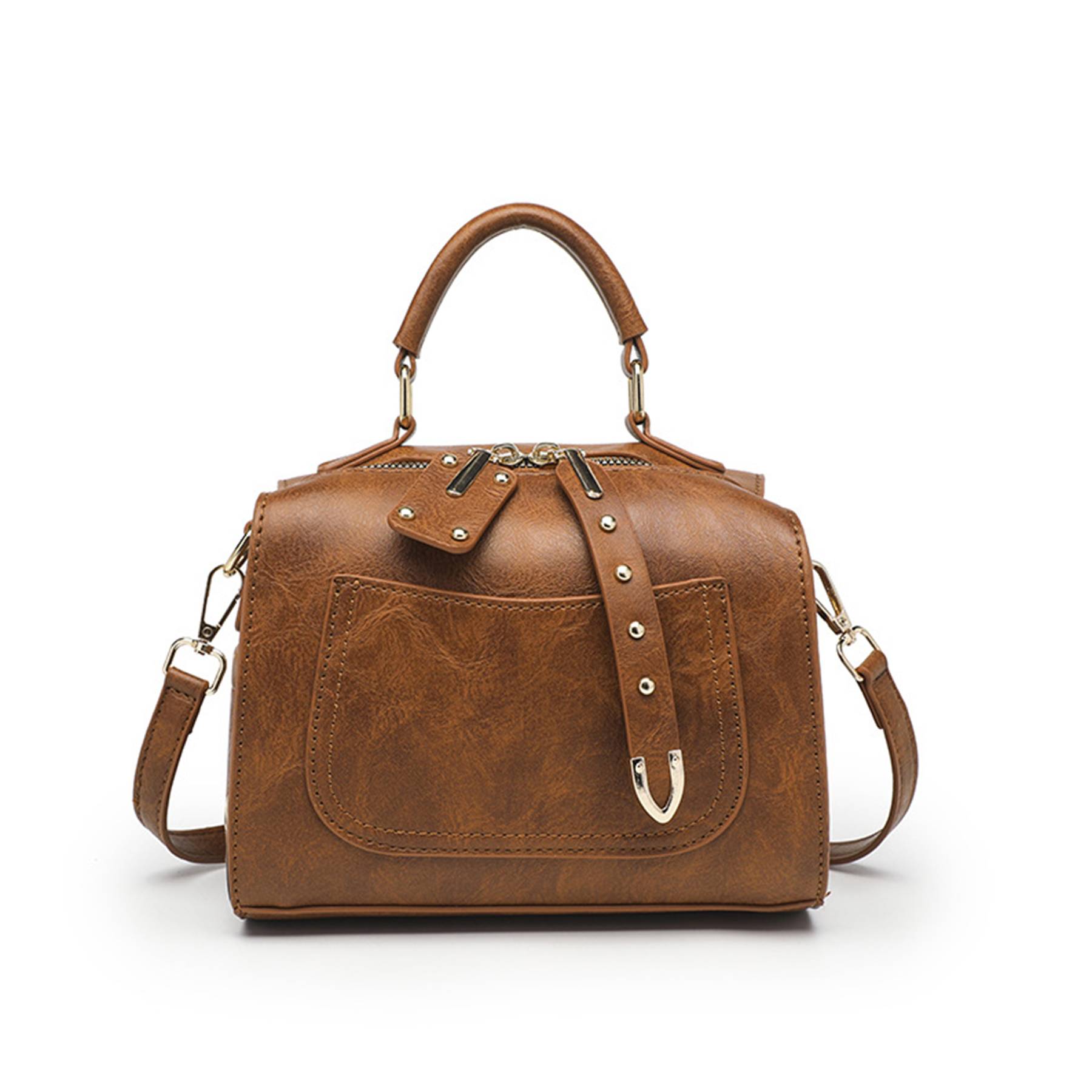 Pu Leather rivet Crossbody Bag for Women Offers Zipper 2