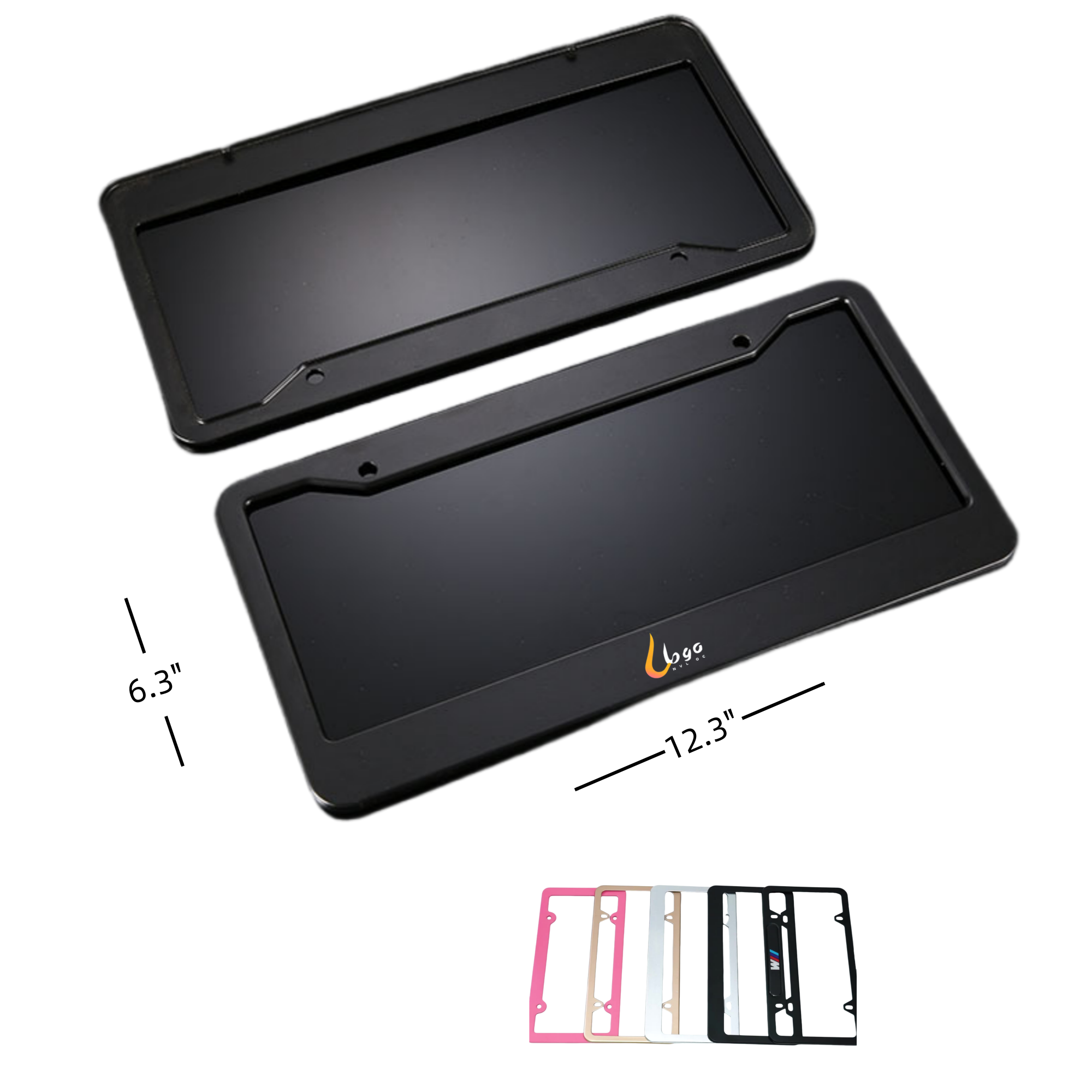 Aluminum License Plate Frame With Screws 2