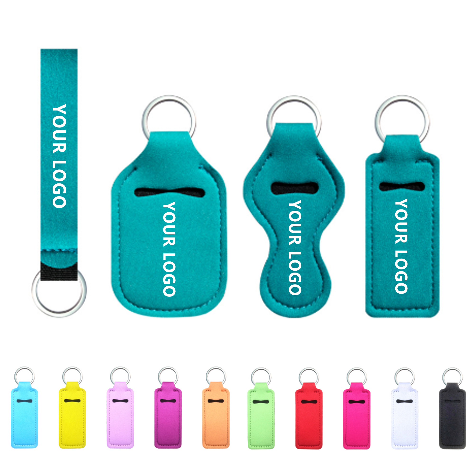 Neoprene Lipstick Sleeve Keychain 2