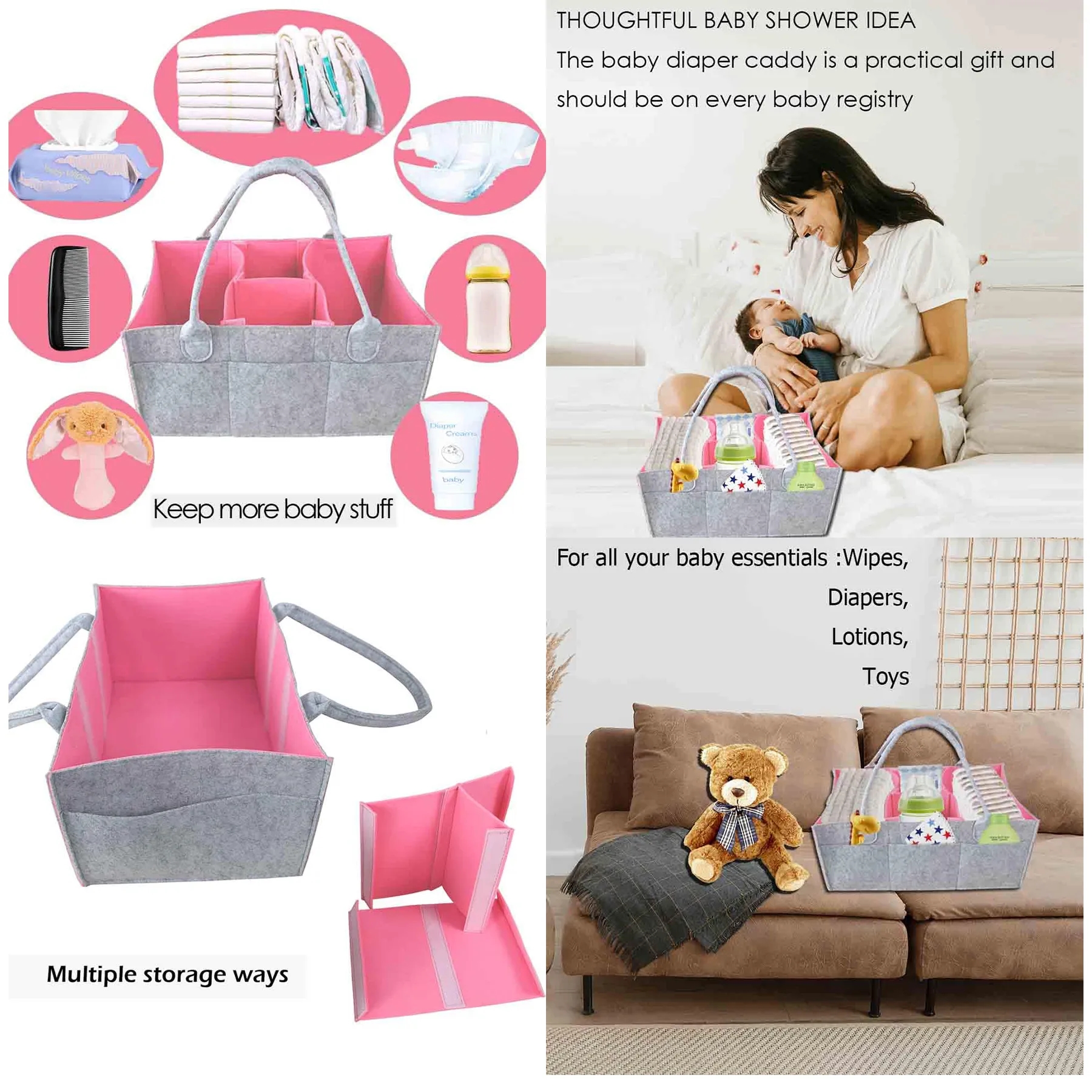 Baby Diaper Caddy Organizer 3
