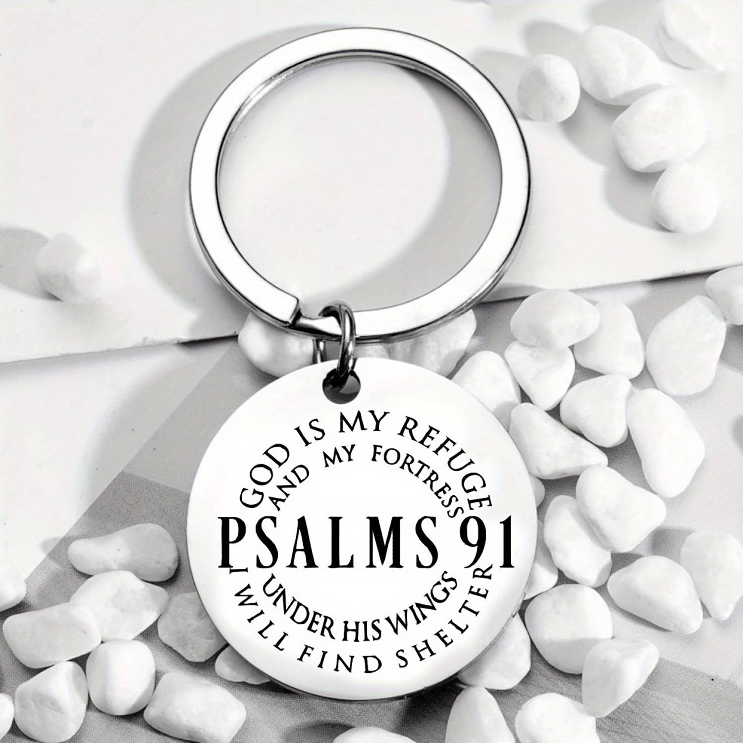 Custom Psalm 91 Religious Keychain 5