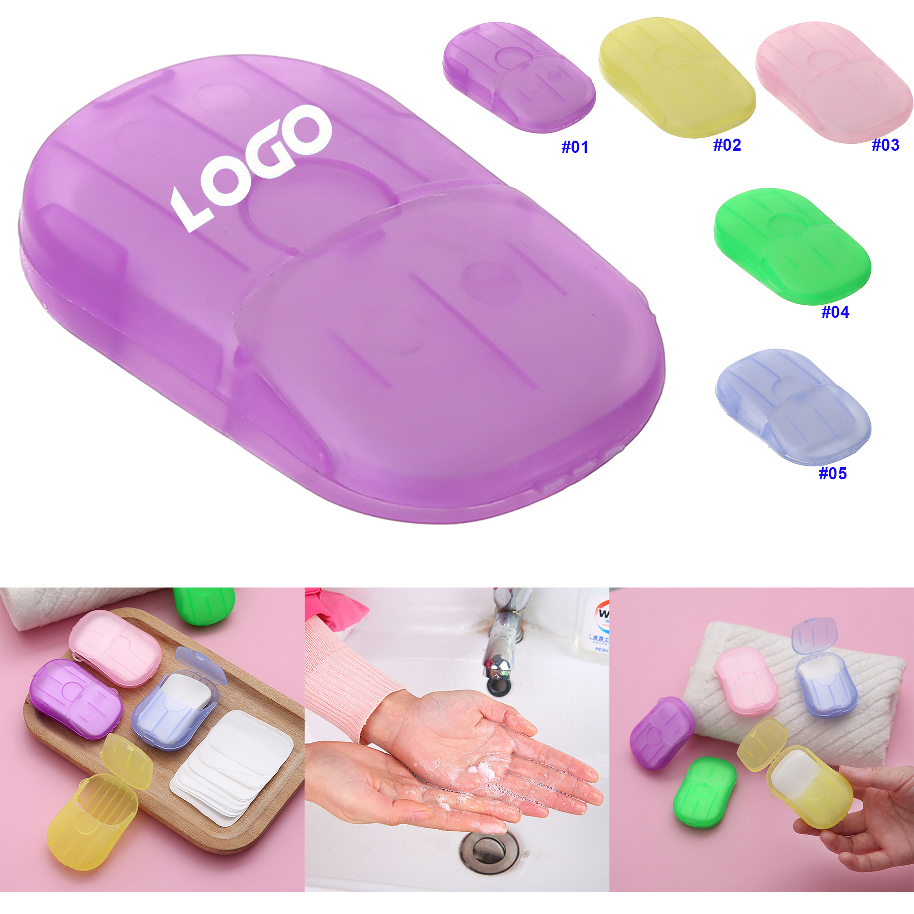 20 Pieces Portable Soap Paper for Hand Washing 1