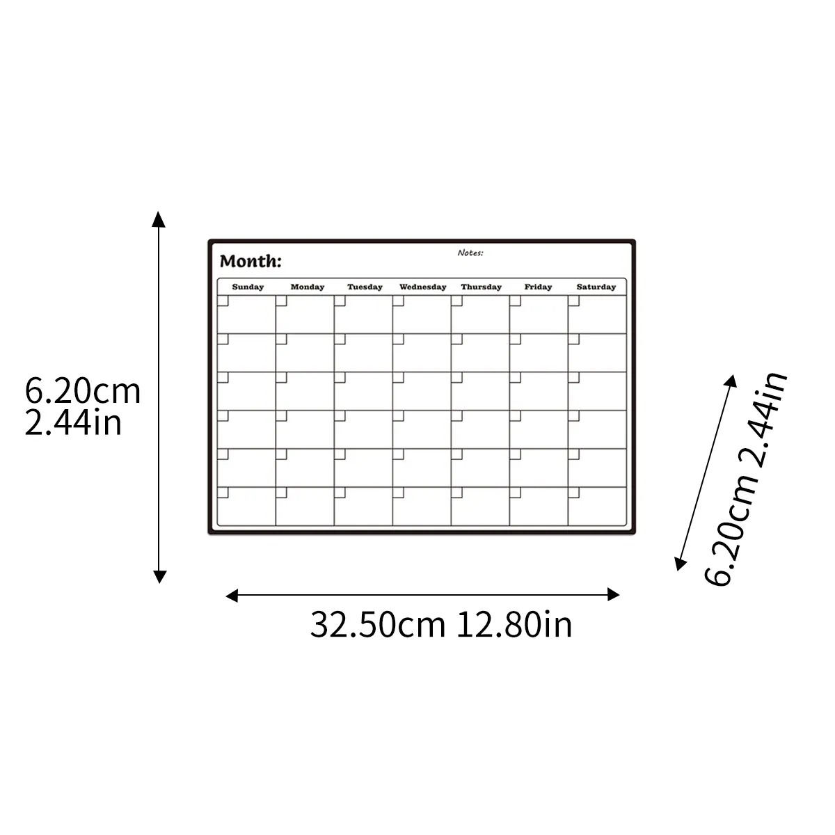 Magnetic Dry Erase Monthly Planner For Fridge 2