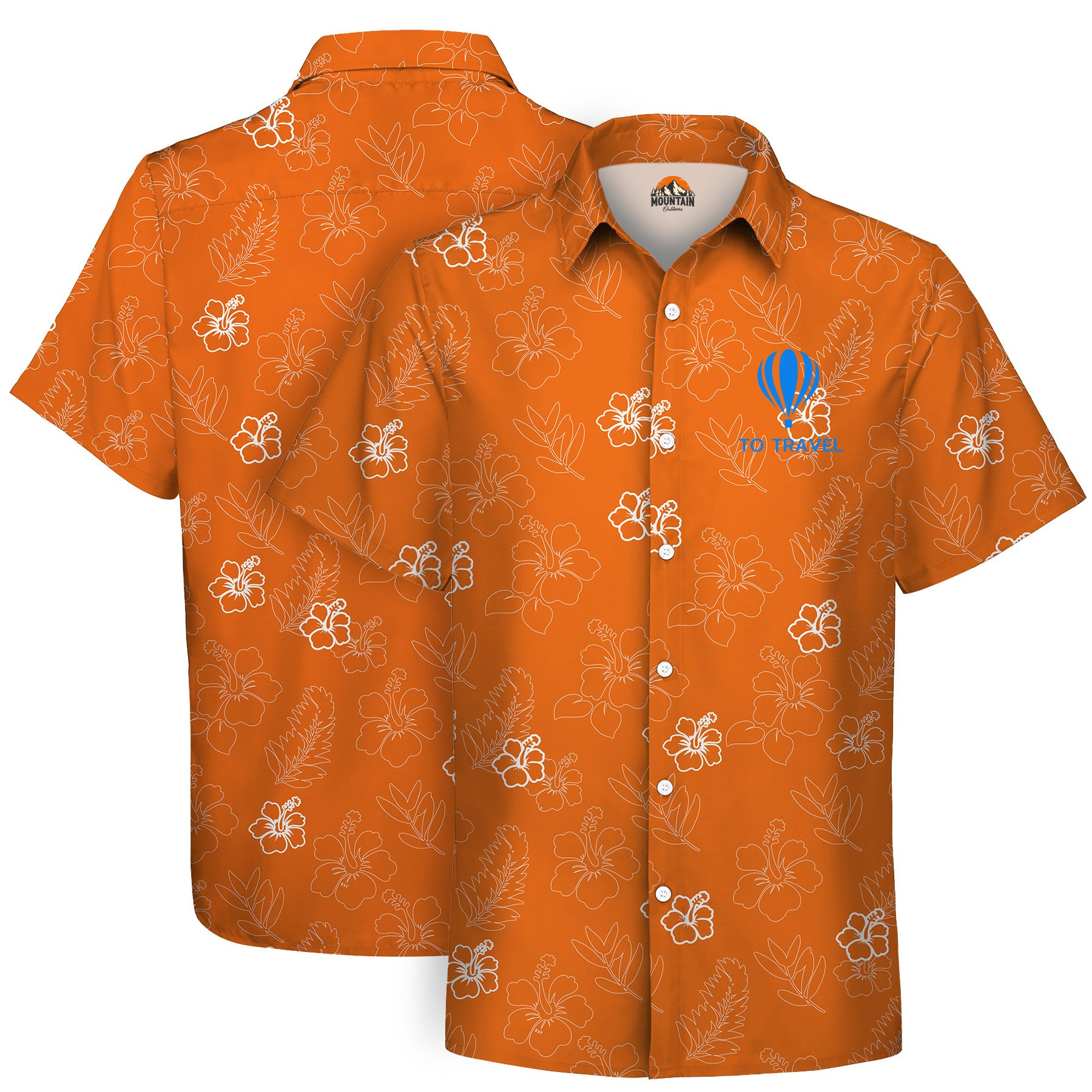 135gsm Custom Dye Sublimation Hawaiian Shirt-UPF 50+ 4