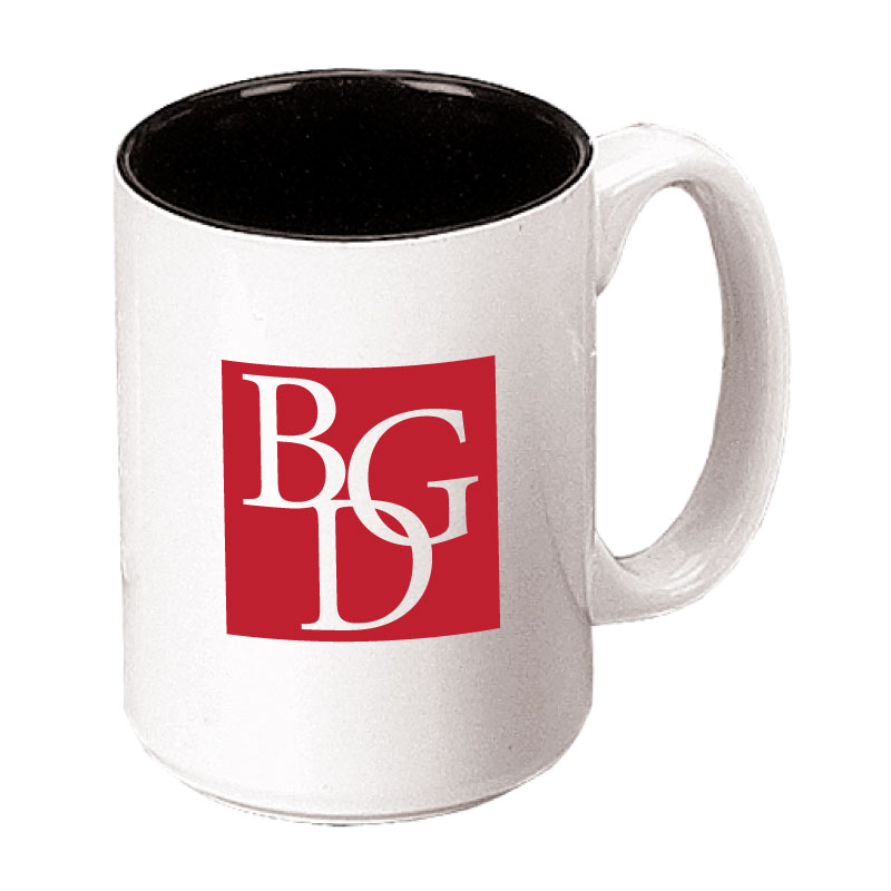 15 oz Black In / White Out Two Tone El Grande Mug