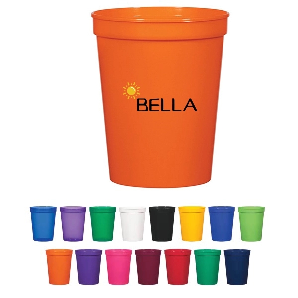 12 Oz Reusable Plastic Stadium Cups 2