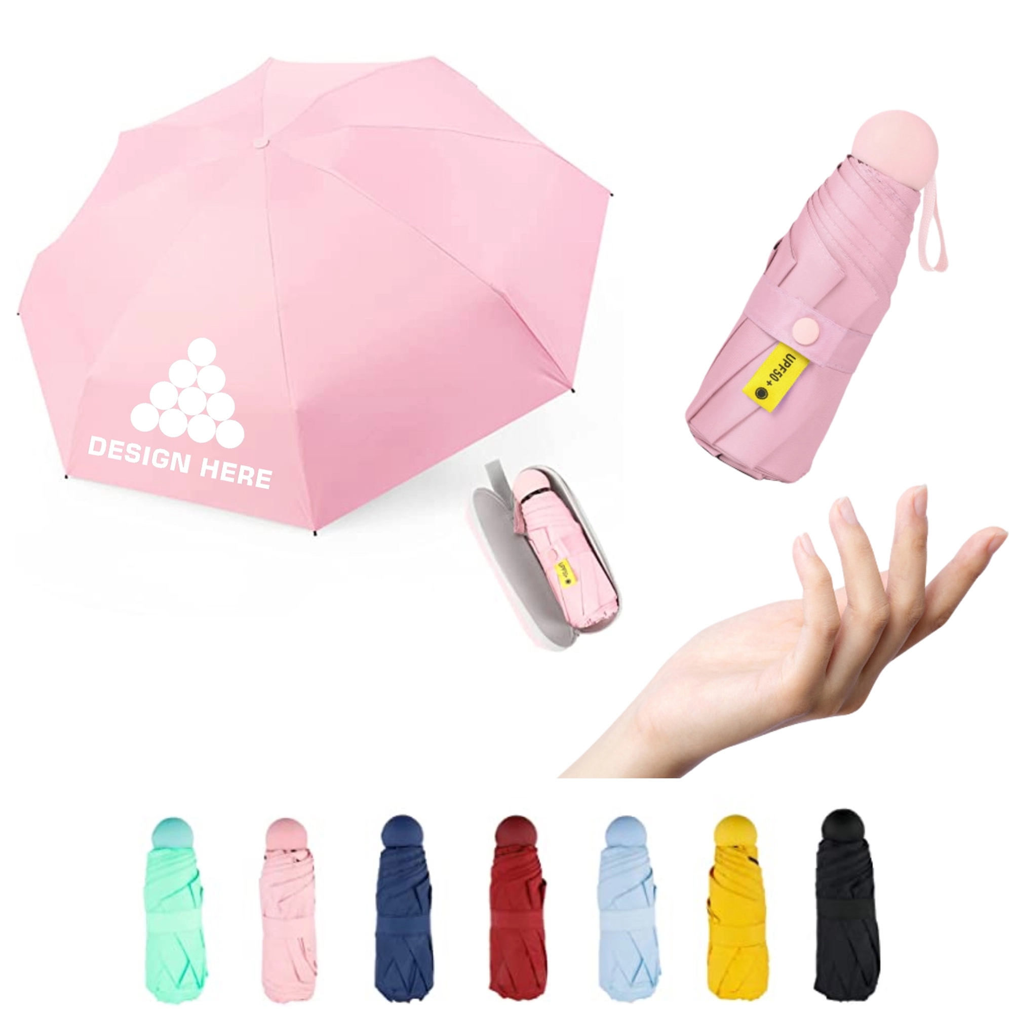 Travel Pocket Umbrella With Case 8 Ribs 14