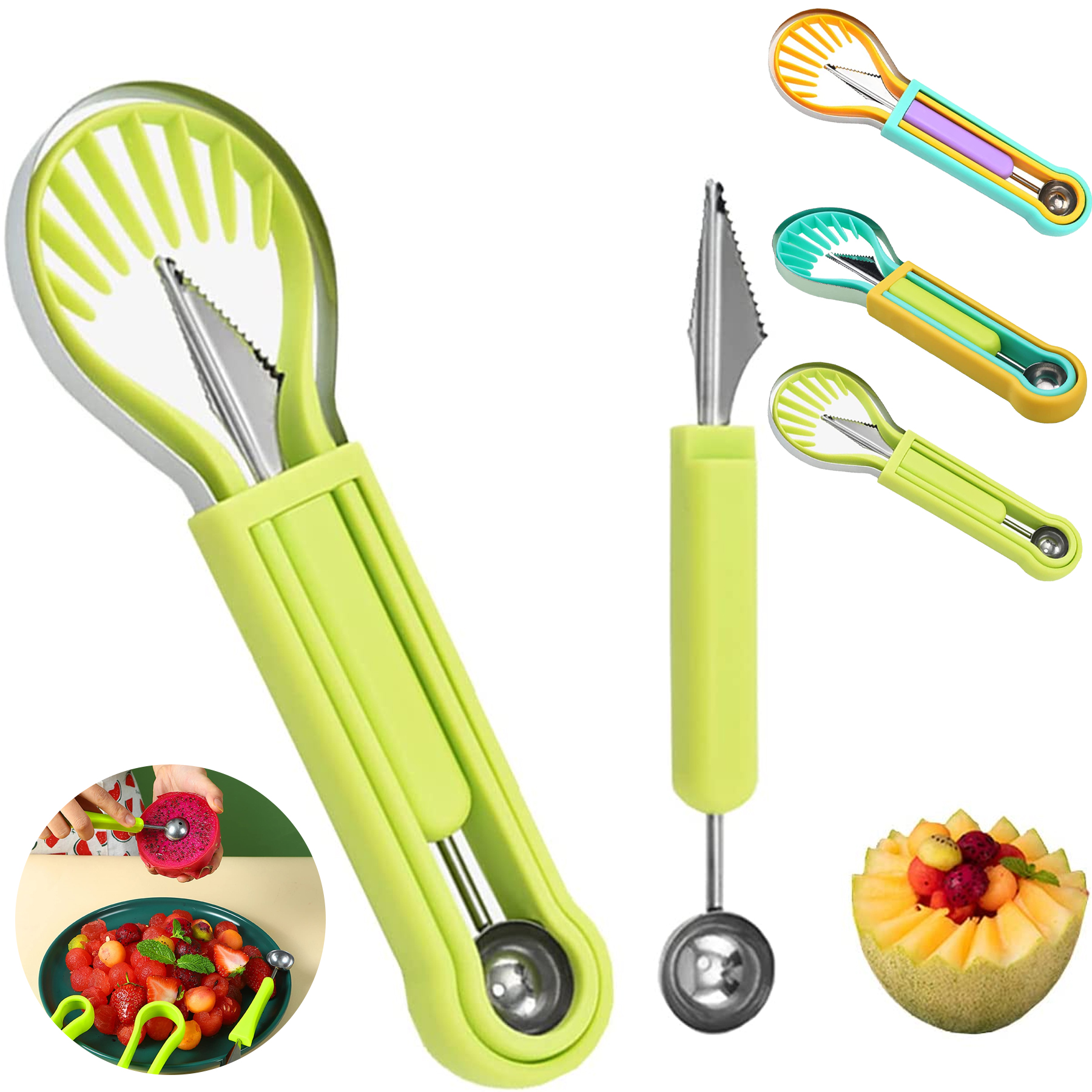 4 in 1 Melon Baller Scoop Set 3
