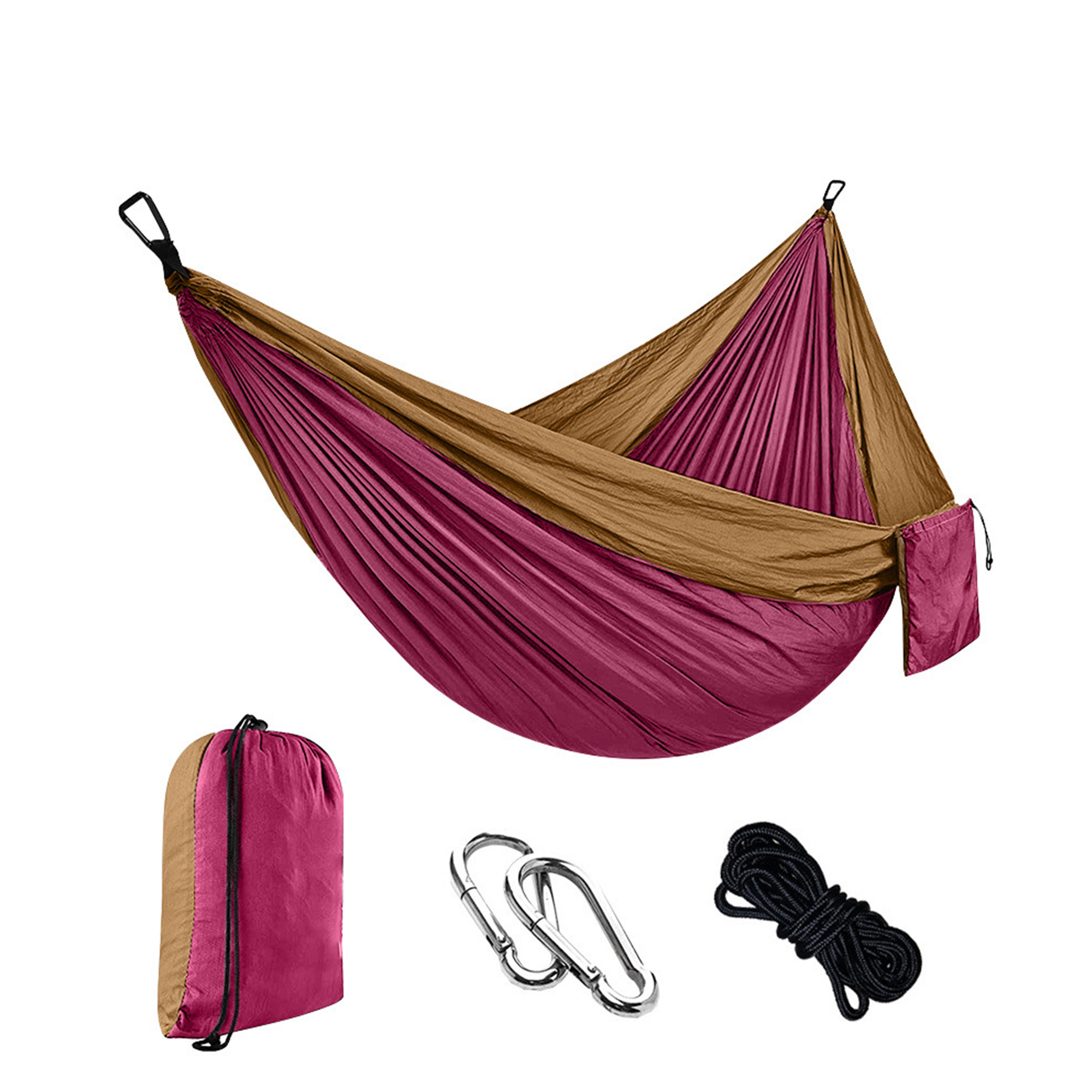 Lightweight Nylon Camping Hammock With Strap Kit 4