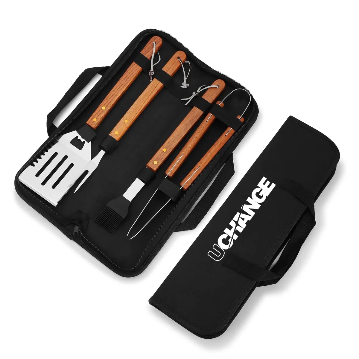 4 in 1 Portable BBQ Grilling Utensil Set with Case 7