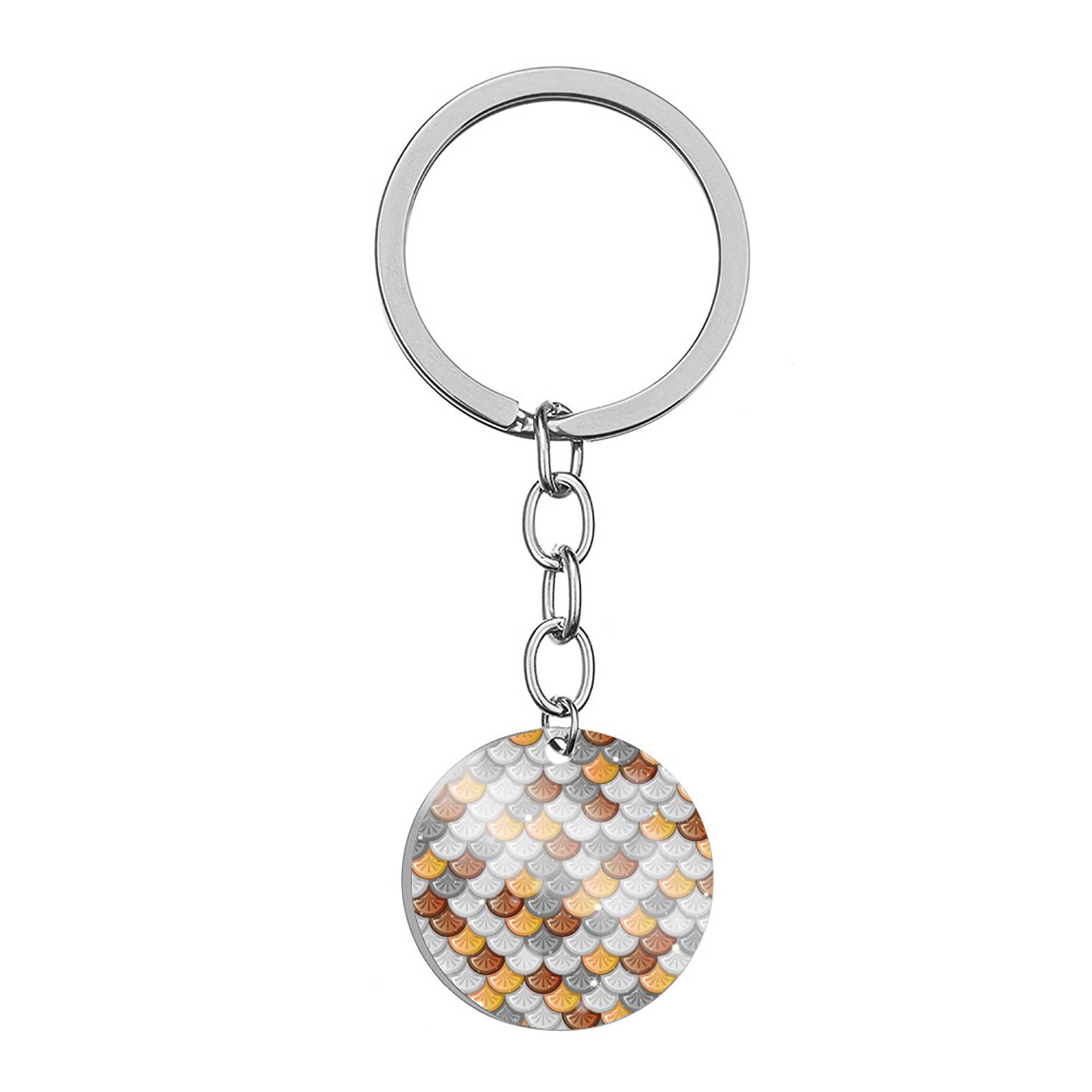 Stainless Steel Rainbow Fish Scale Keychain For Bags 13