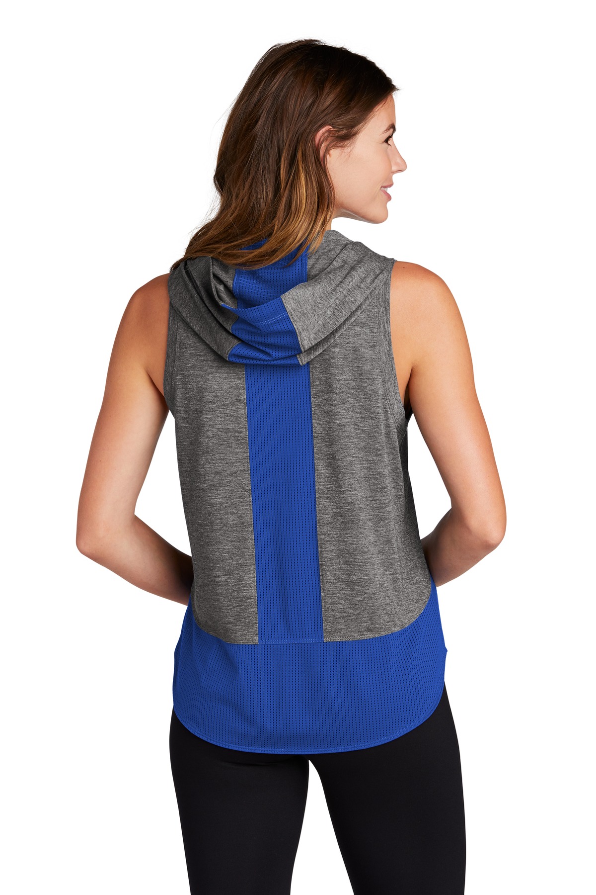Sport-Tek Women's PosiCharge Tri-Blend Wicking Draft Hoodie Tank. LST410 23
