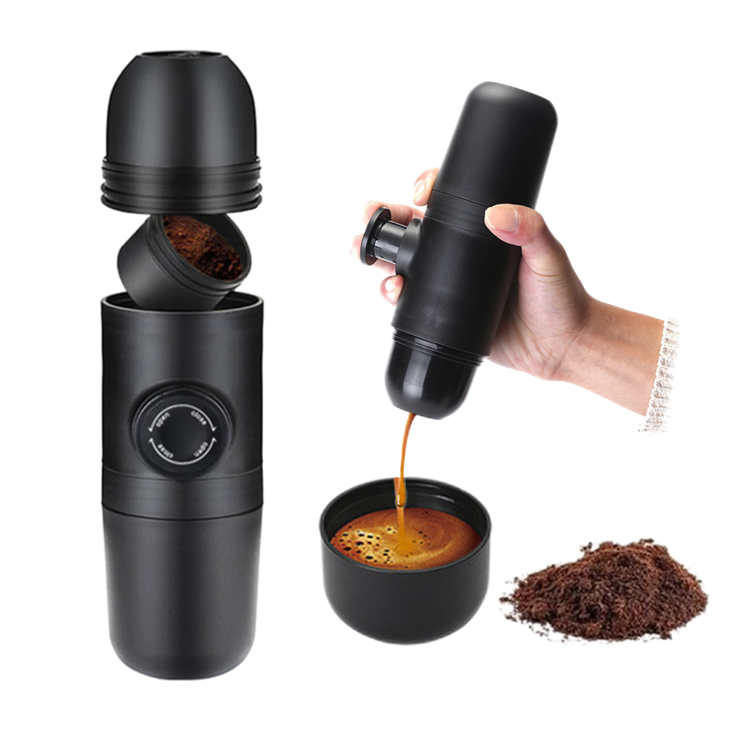 Portable Pump-Out Mini Espresso Coffee Maker 2