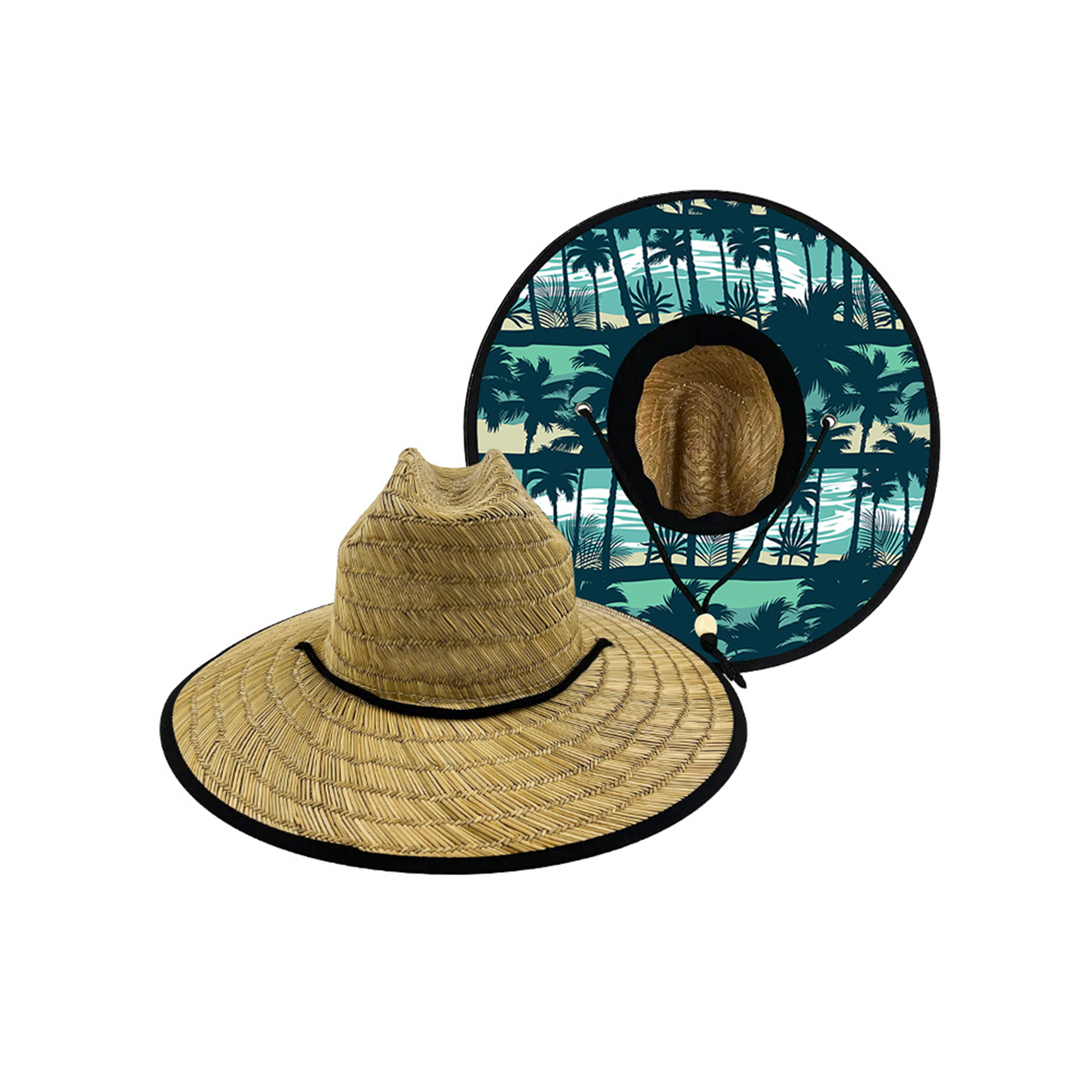 Lifeguard Sun Style Woven Grass Wide Brim 22" 20