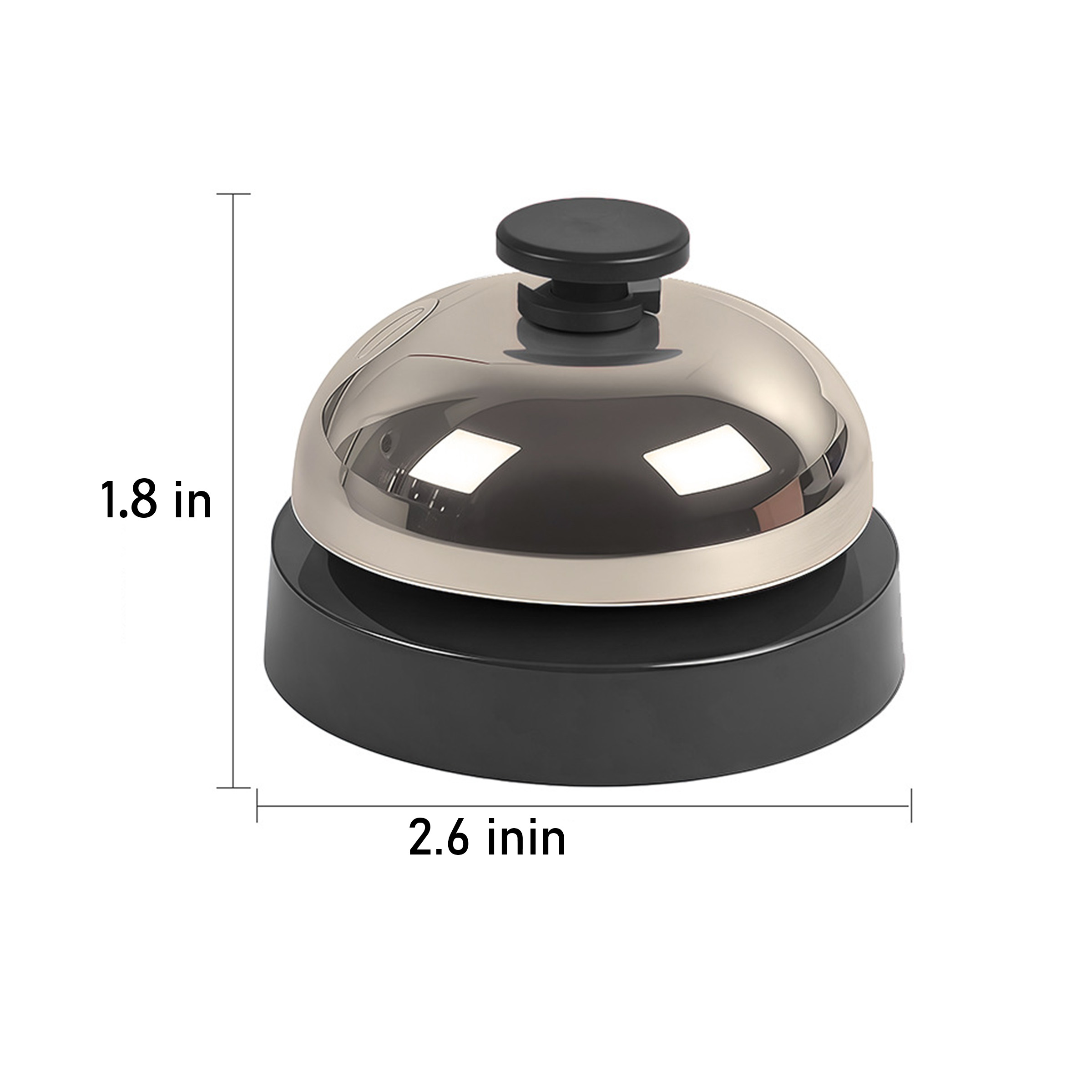 Metal Service Bell With Plastic Base 3