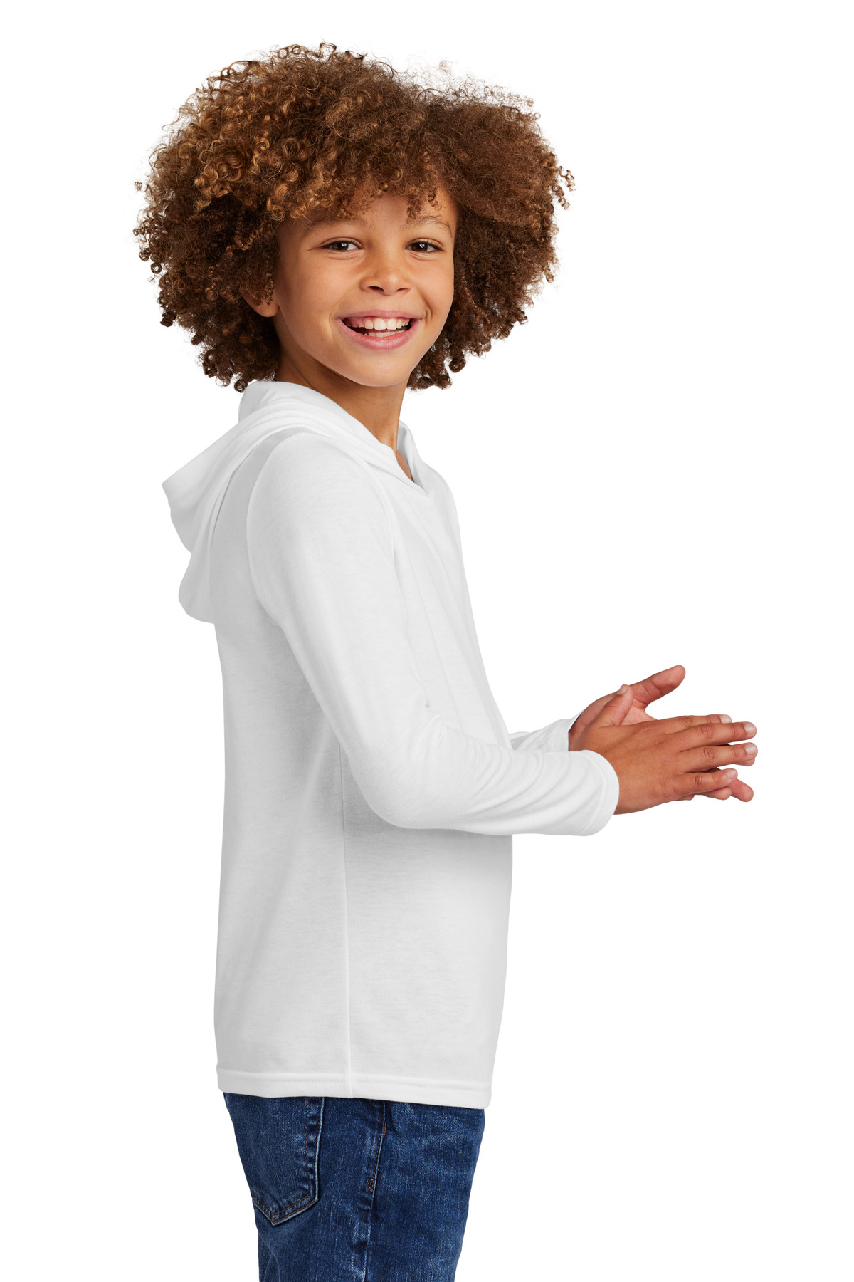 District Youth Perfect Tri Long Sleeve Hoodie DT139Y 39