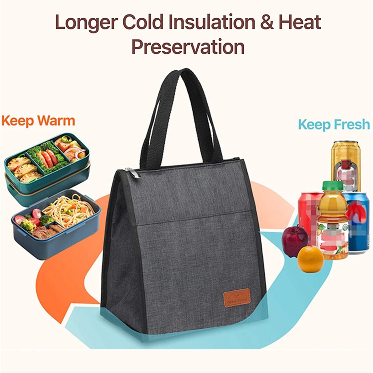 Portable Tote Insulated Lunch Bag 3