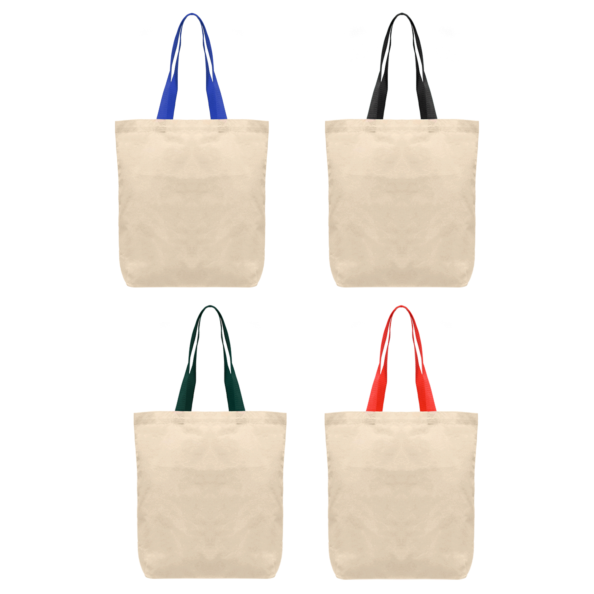 Tonga 5 oz Cotton Colored Handle Tote - 11L 2