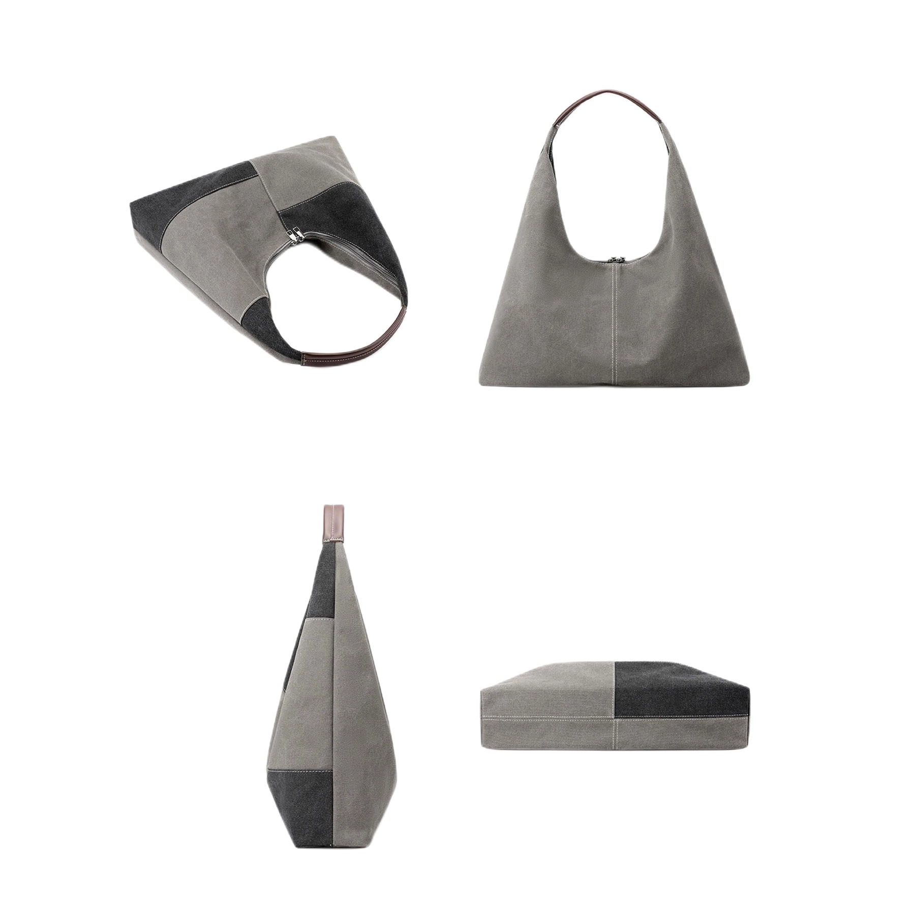 Stitching Trend Canvas Tote Bag 6
