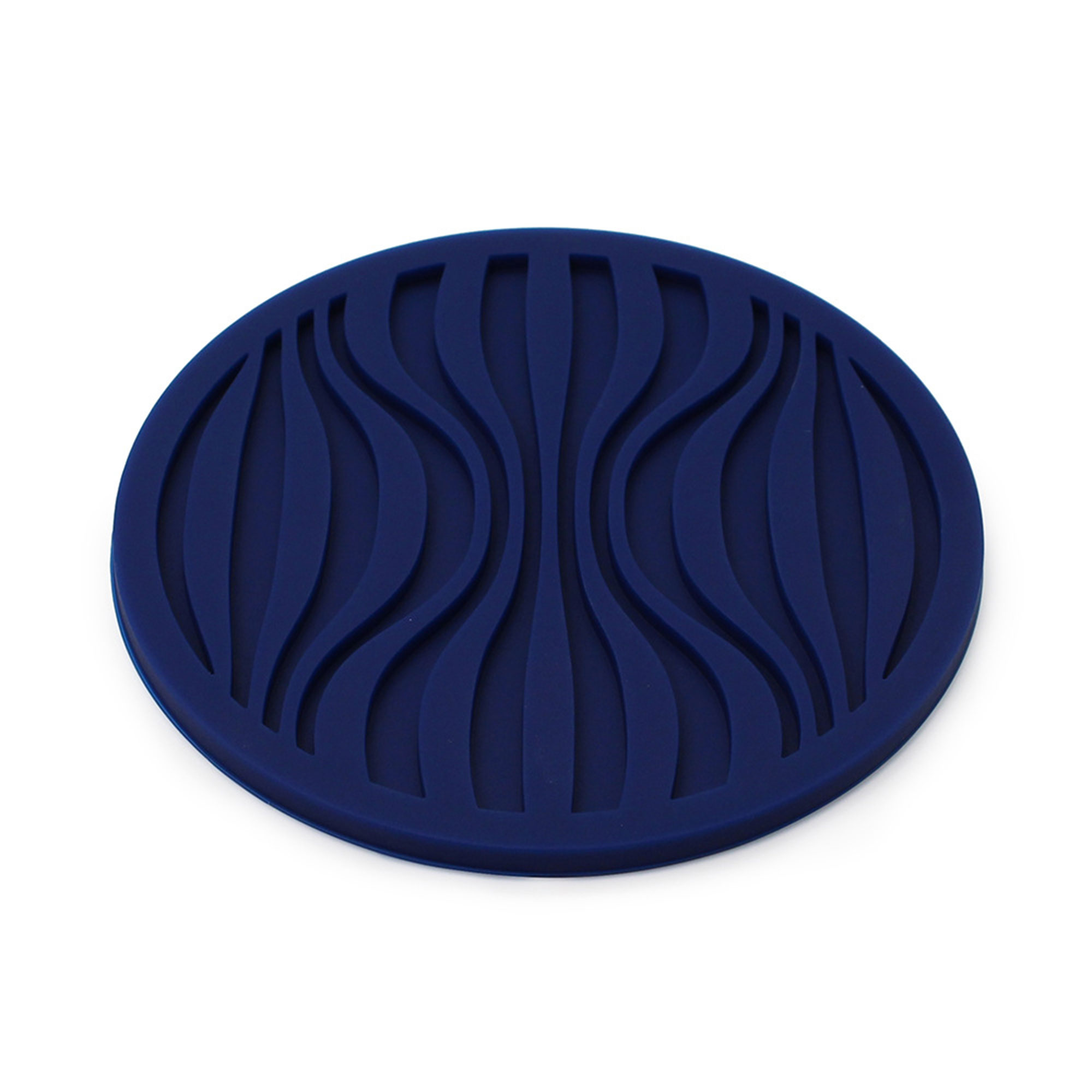 Non-Slip Wavy Round Silicone Coaster 13