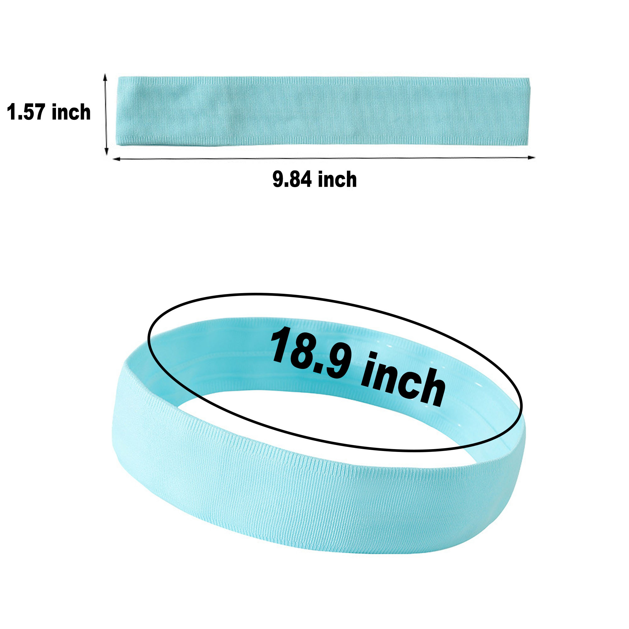 Custom Logo Stretchy Sweat Headband Outdoor 4