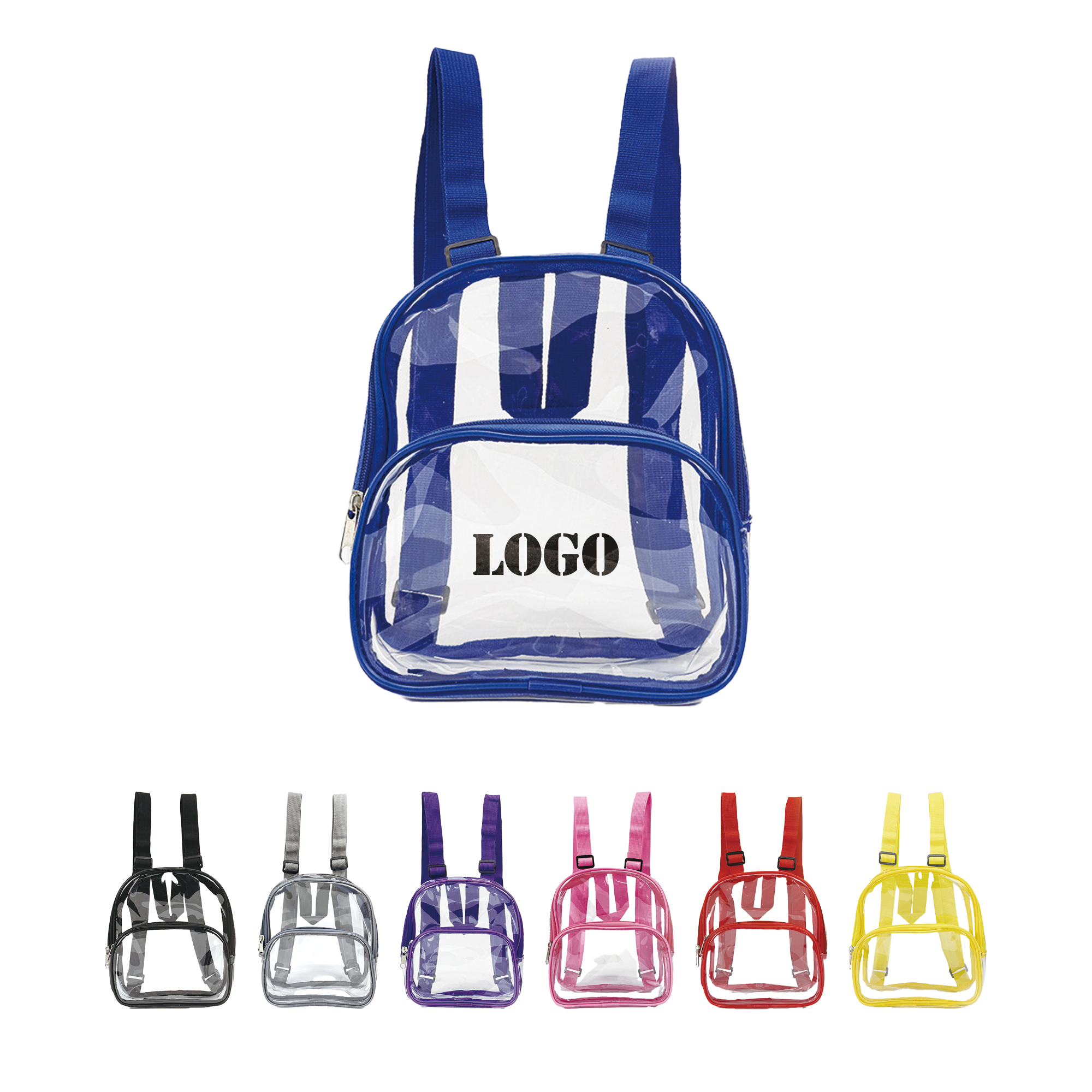 Water-repellent Mini Transparent PVC Backpack 2