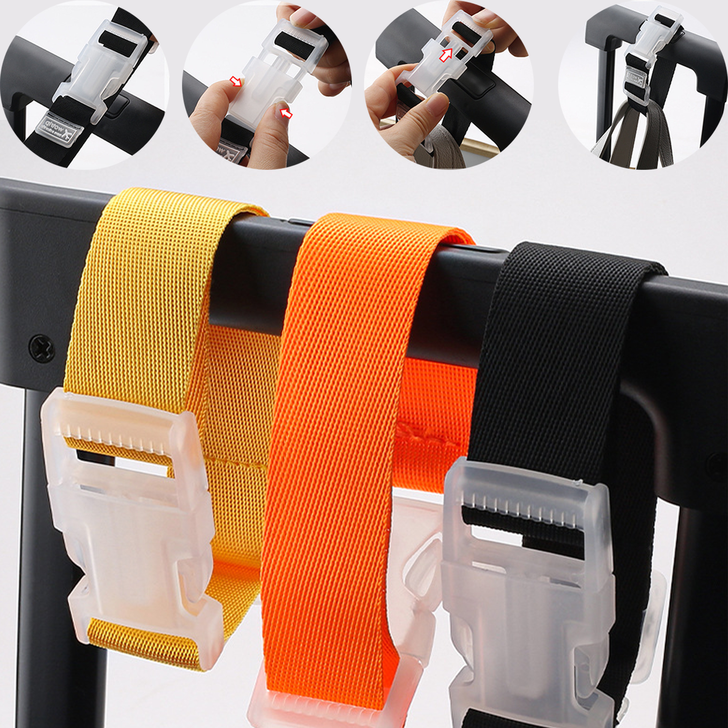Heavy-Duty Luggage Clip Buckle & Straps for Suitcases 7