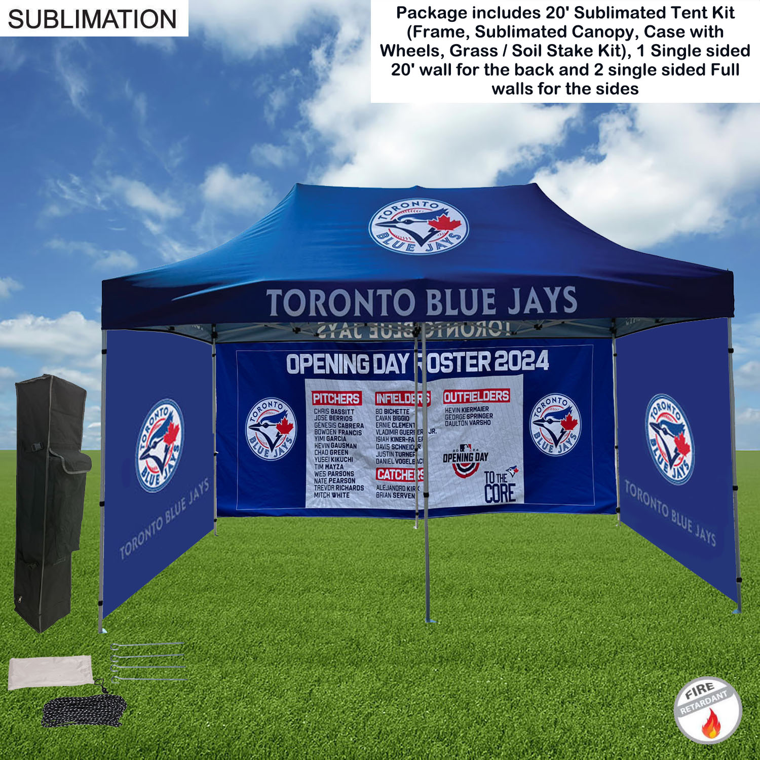 Full Privacy Tent Package 2, 20' Sublimated Tent Kit, 20' backwall and 2 Single sided Full sidewalls 26