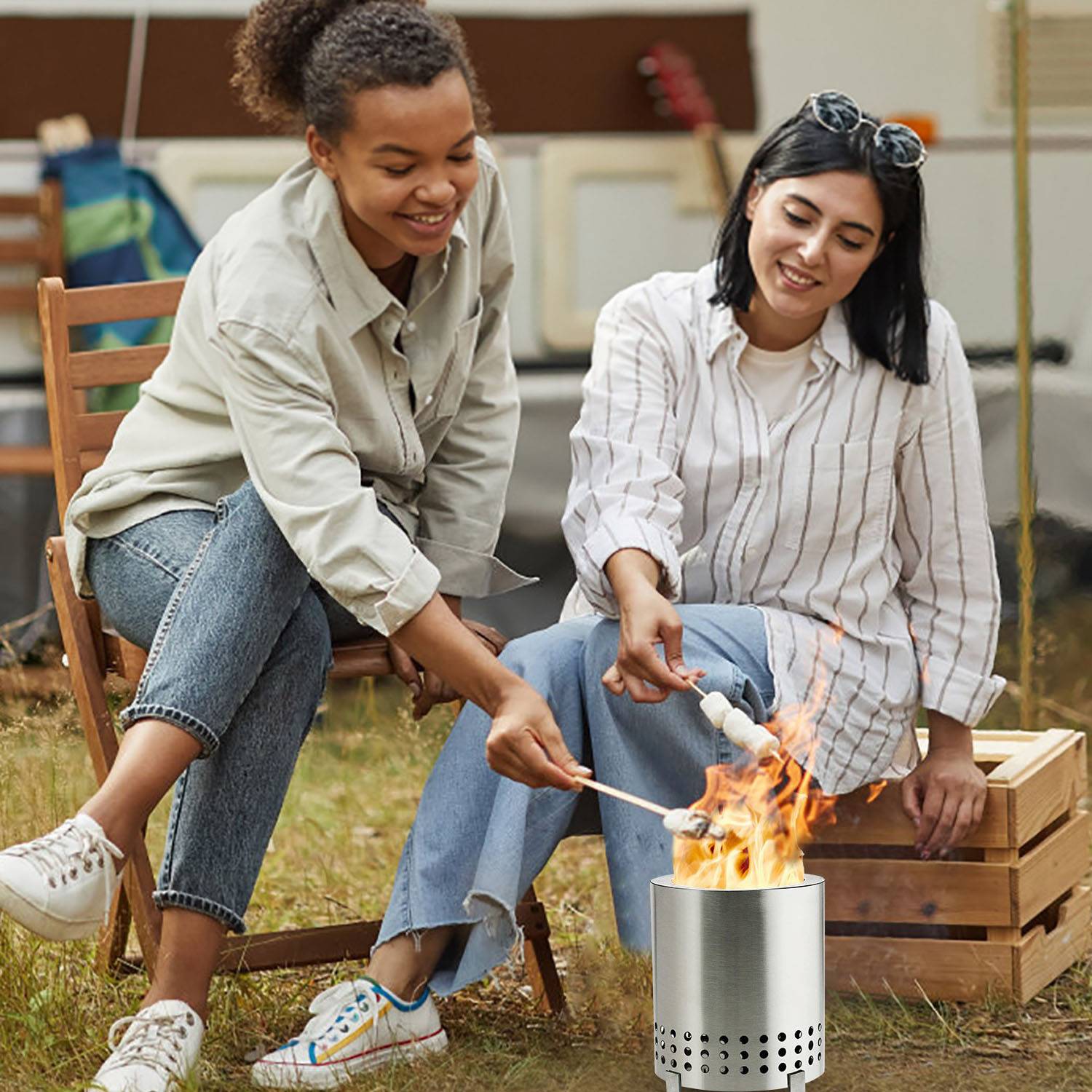 Portable small stove for family outdoor camping 3