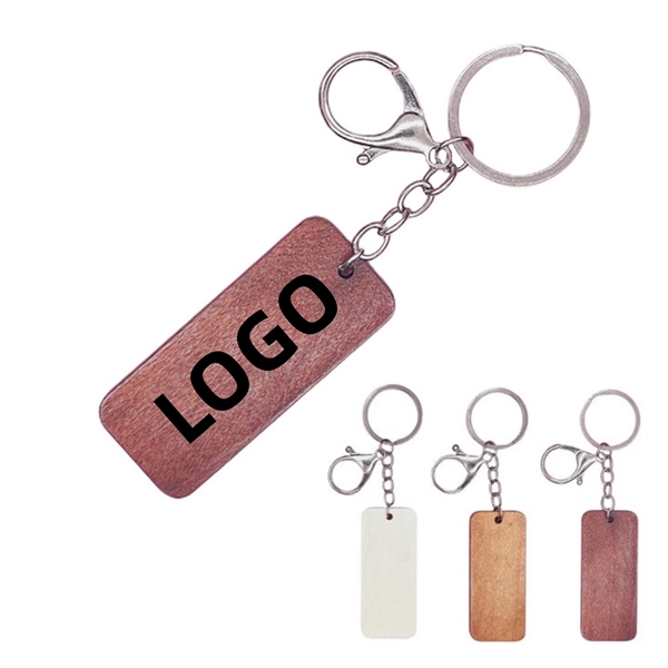 Wood Keychain with Lobster Clasp 2