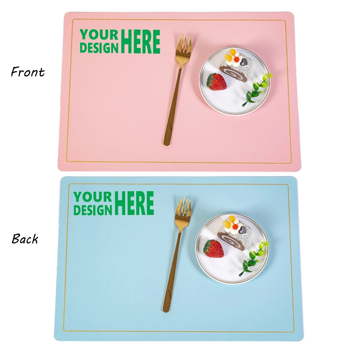 Full Color PU leather Waterproof Table Mat 8