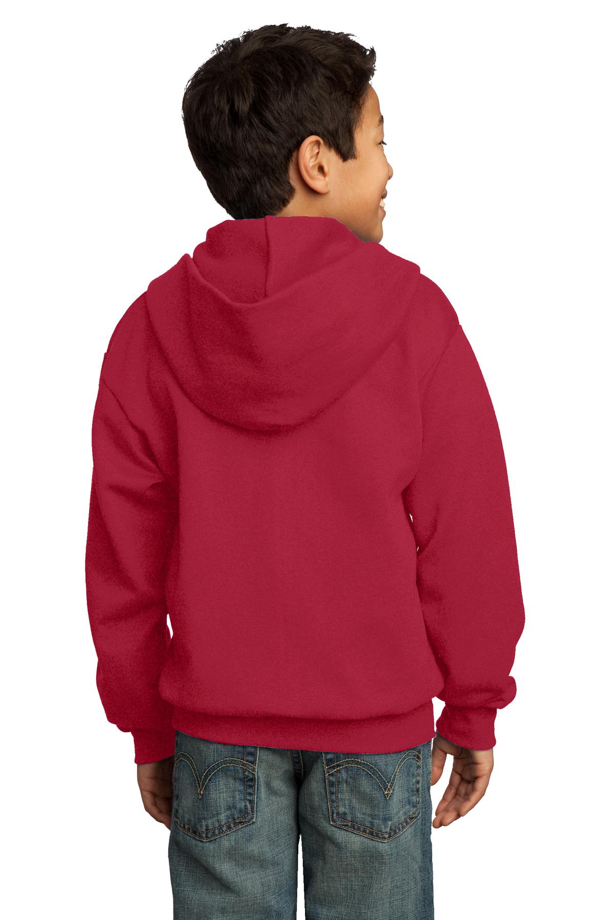 Port & Company® Youth Core Fleece Full-Zip Hooded Sweatshirt 9