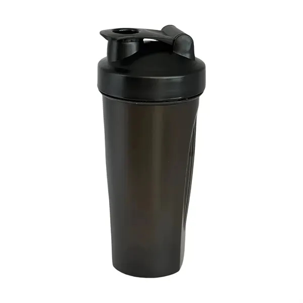 Red 20 oz Protein Shaker Bottle with Leakproof Mixing Cup 14