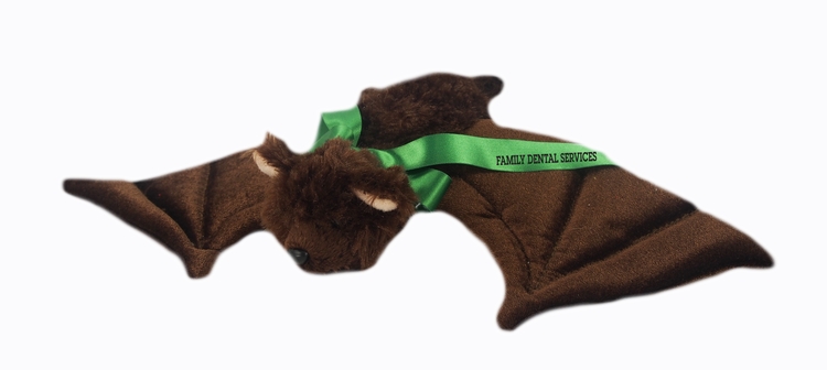 8" Bat with ribbon and one color imprint 2