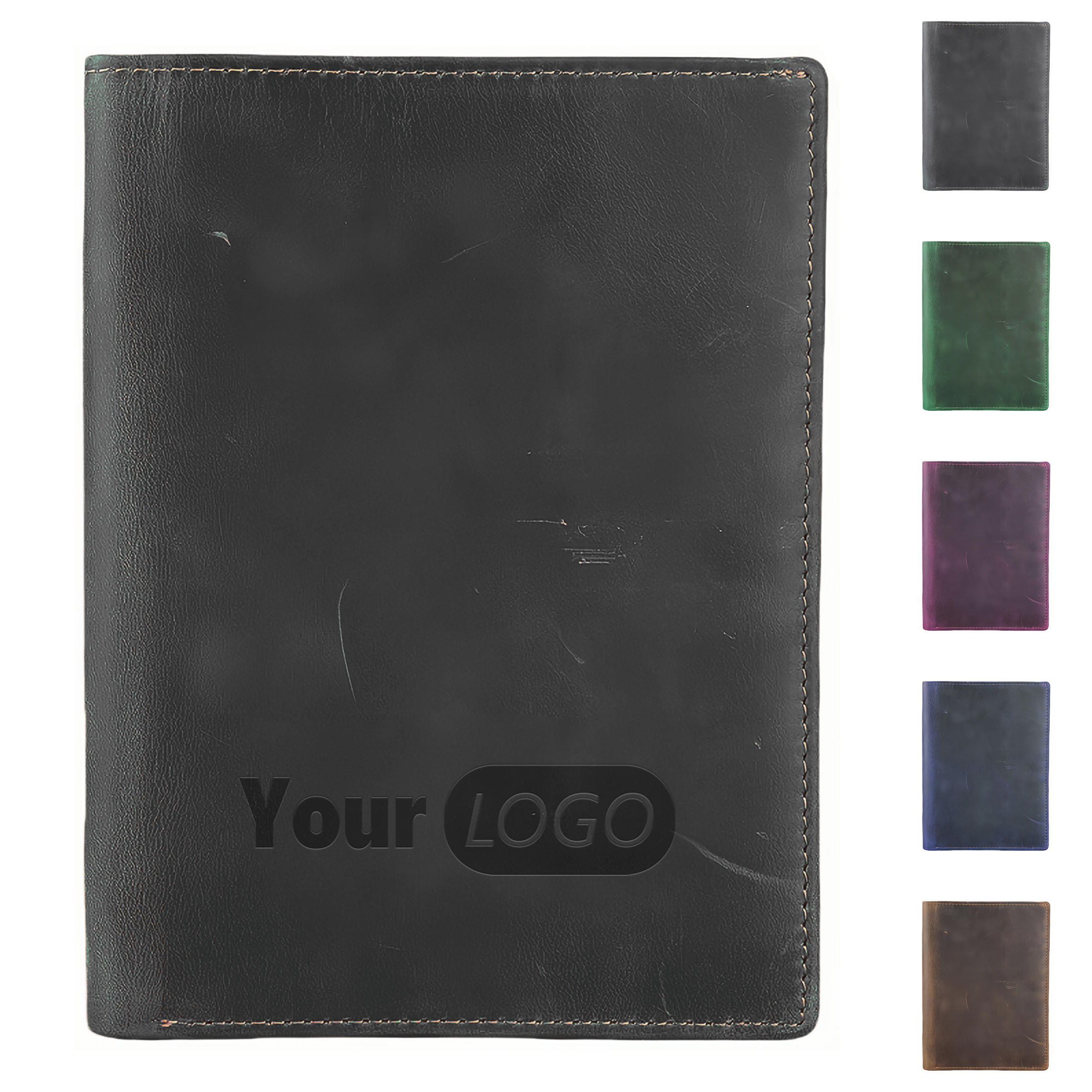 Cowhide Retro Passport Holder 2