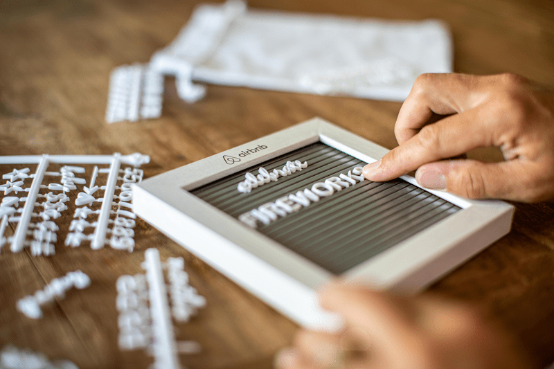 Cipher Wood Frame with Plastic Letter Board 20