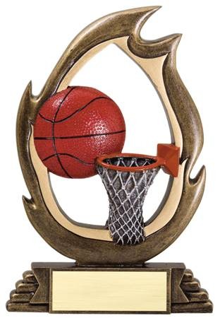 7 1/4" Tall Basketball Flame Series Award 3
