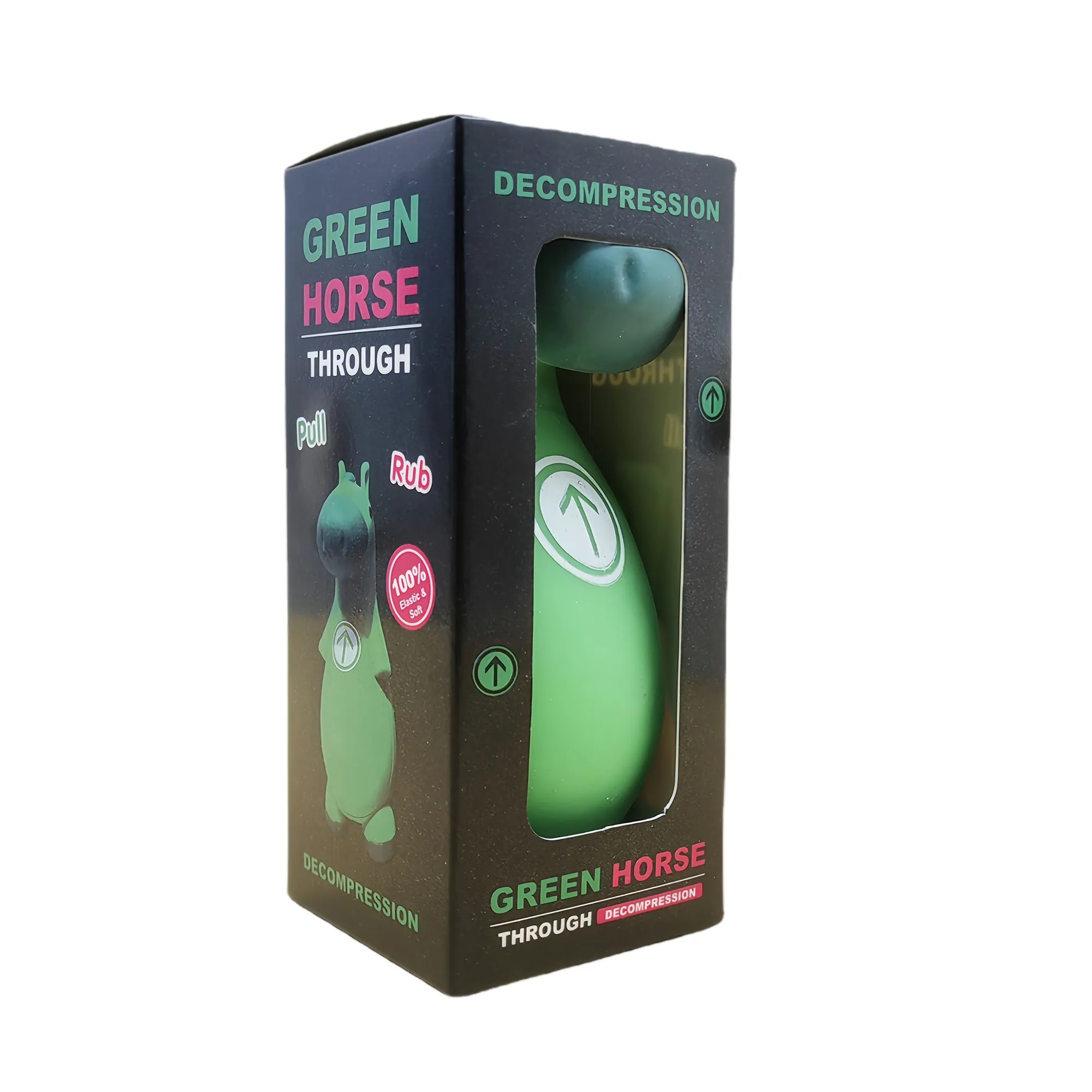 Novelty Green Horse Pull Squeeze Toy For Stress Relief 5