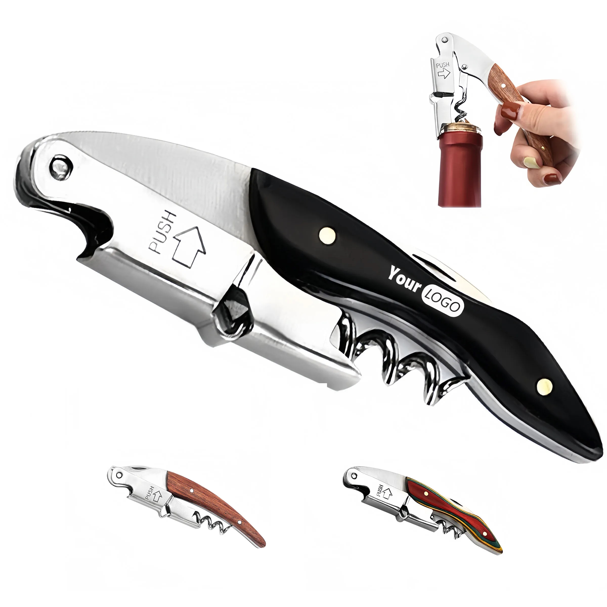 Stainless Steel Creative Haima Knife Red Wine Bottle Opener 2
