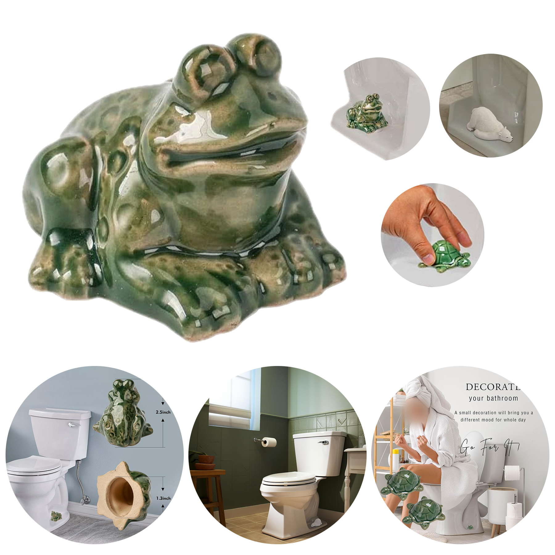 Decorative & Durable Resin Toilet Bolt Caps