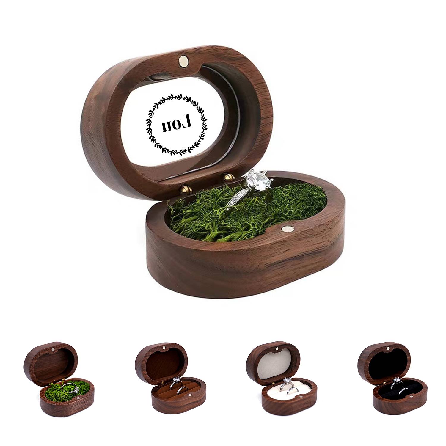 Oval Ring Box(Clear Top Optional) 12