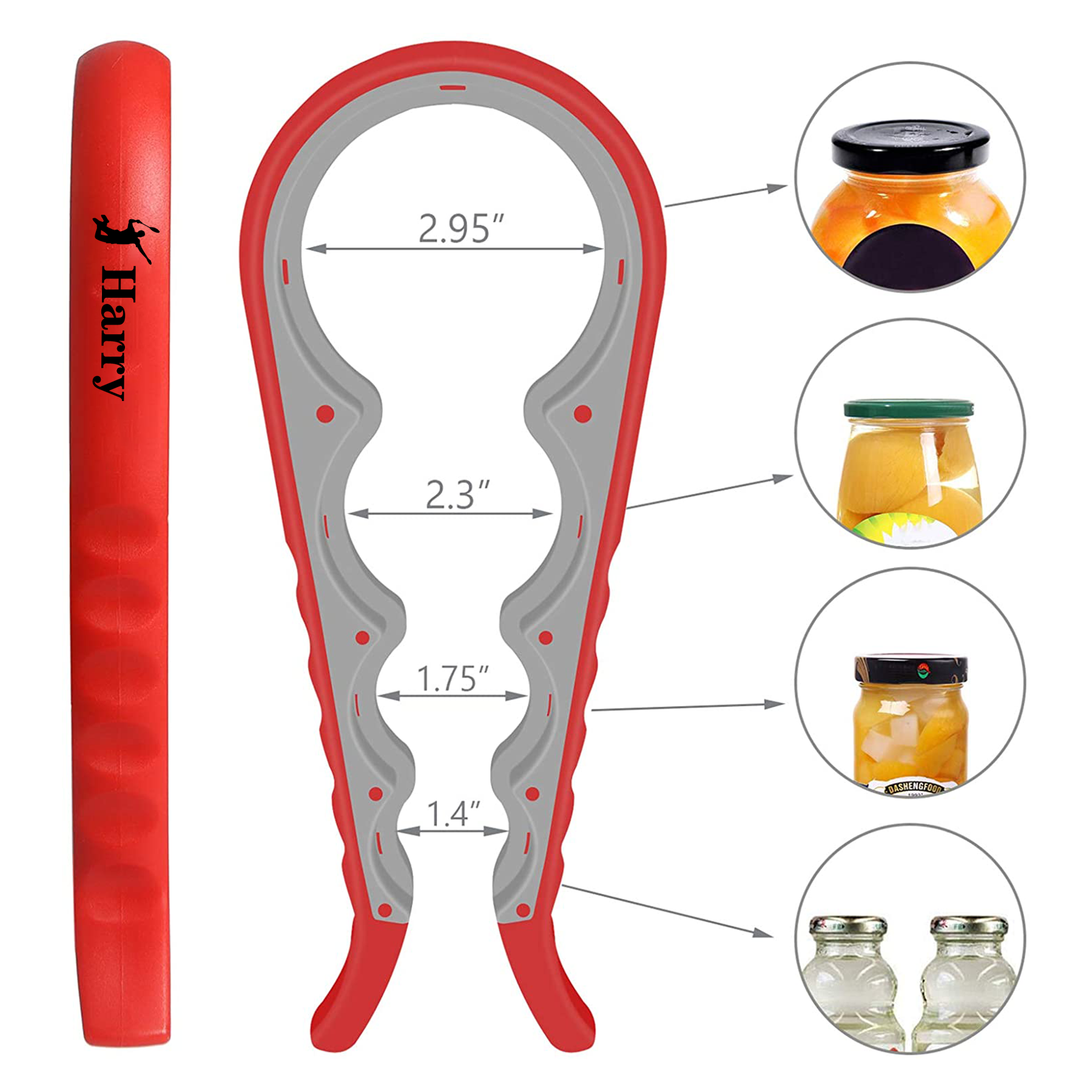 5in 1 Multi Function Can Opener Kit with Silicone Handle 6