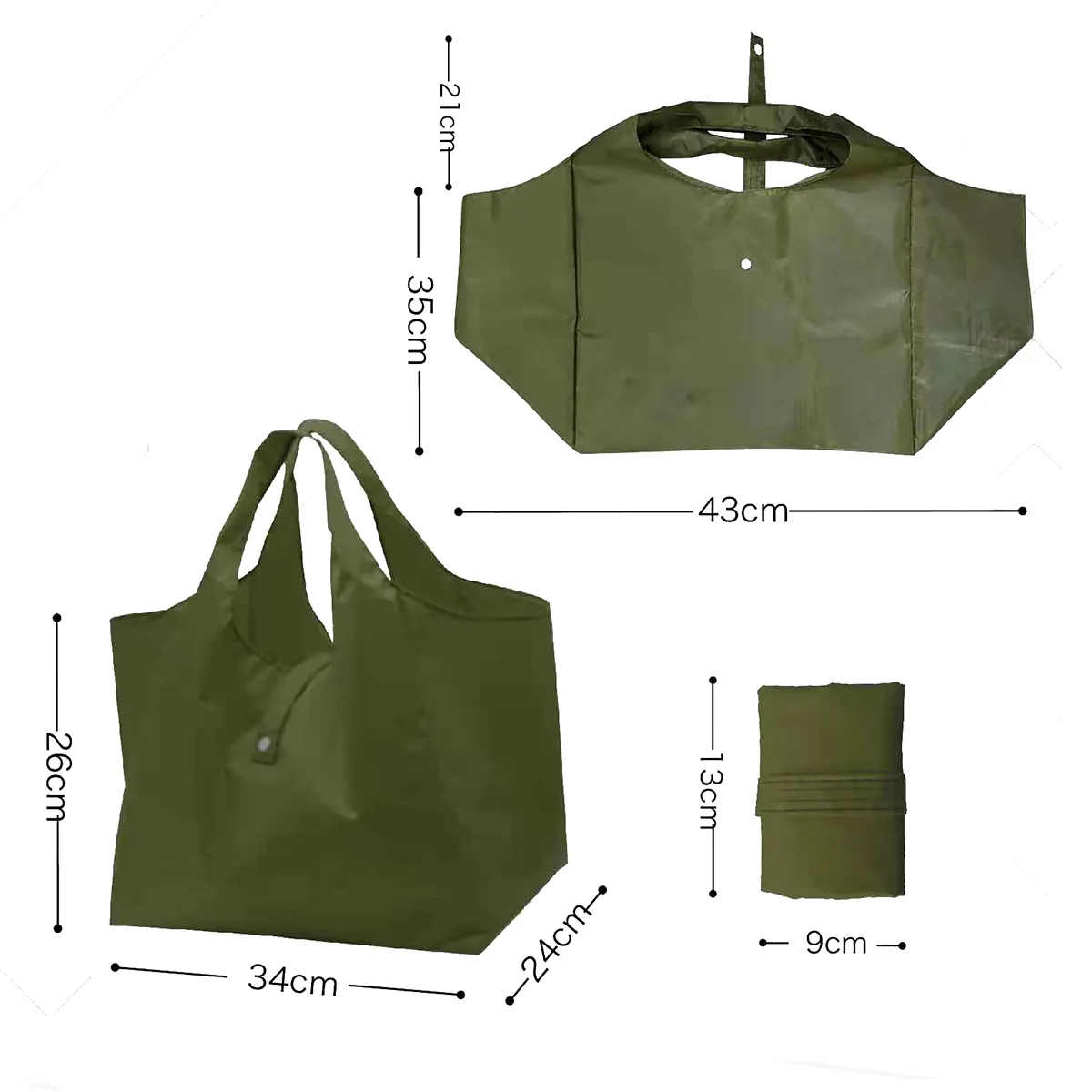 Portable Custom Folding Oxford Reusable Grocery Tote Bag, custom tote bag with logo imprint 3