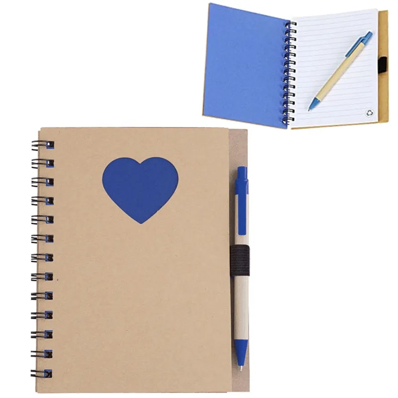 Promo Recycled Die Cut Heart Notebooks with Pen 6