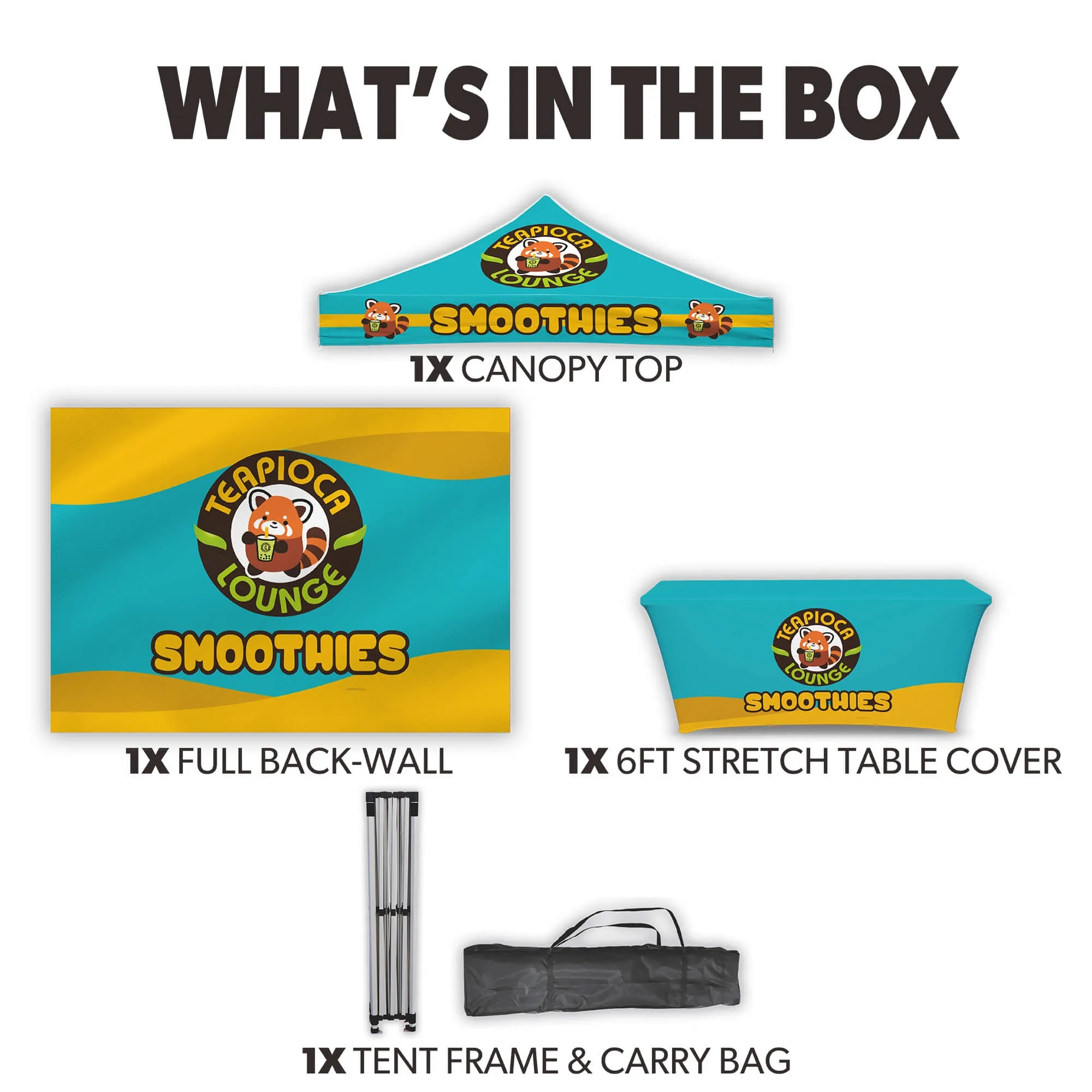10ft x 10ft Custom Canopy Tent - Event Silver Package 6
