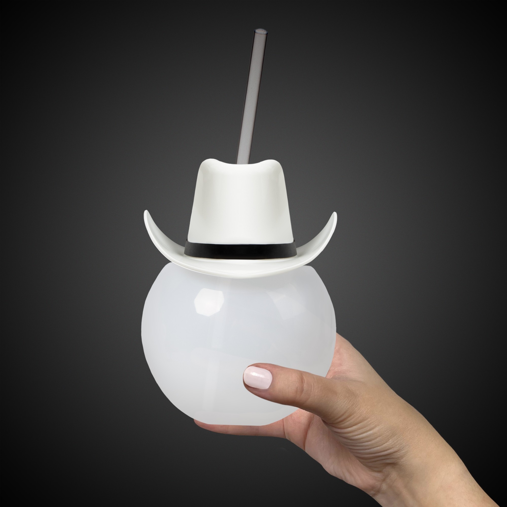 20oz Tumbler Ball Cup with Straw and White Hat(hat not assembled) 3